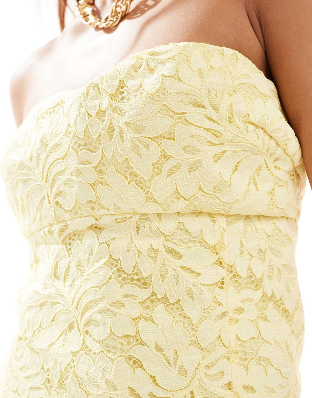 Mango bandeau mini dress in yellow - ASOS Sample Sale EU Store