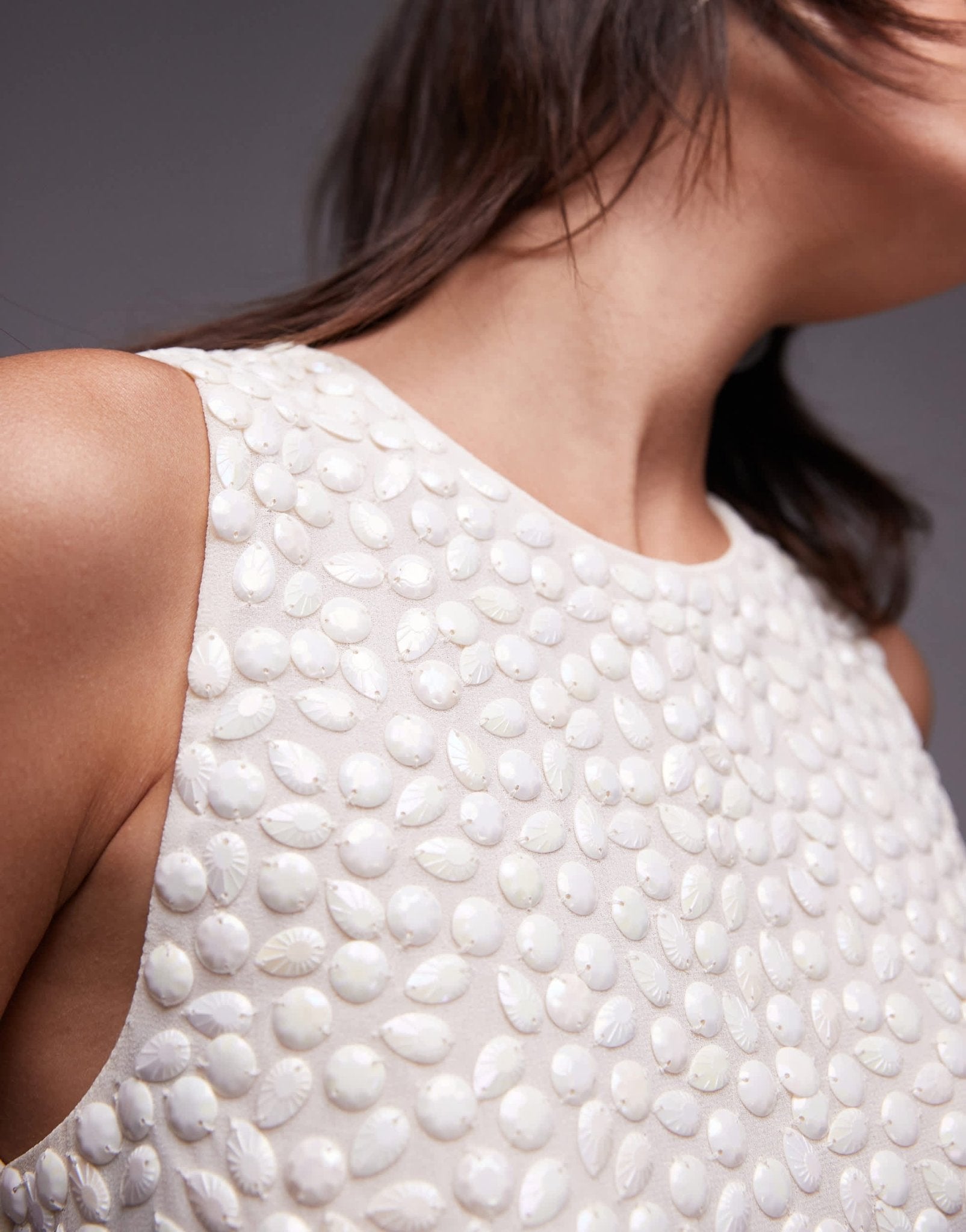 Mango Capsule rhinstone shift mini dress in white - ASOS Sample Sale EU Store