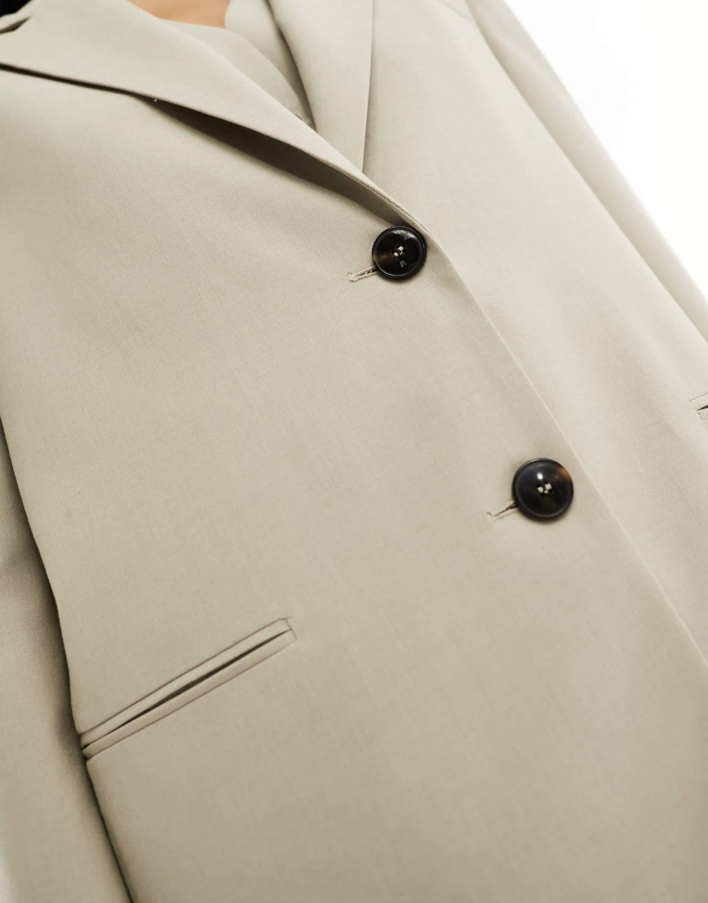 Mango co - ord dad blazer in beige - ASOS Sample Sale EU Store