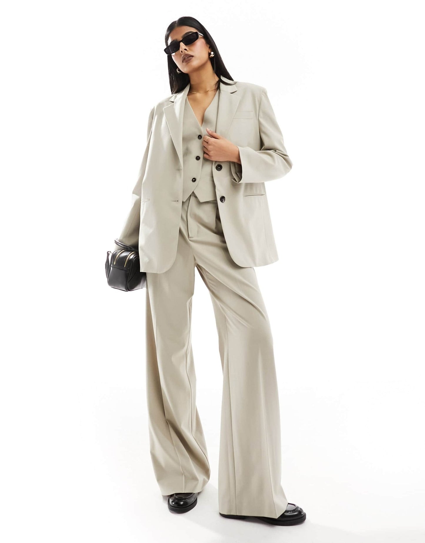 Mango co - ord dad blazer in beige - ASOS Sample Sale EU Store