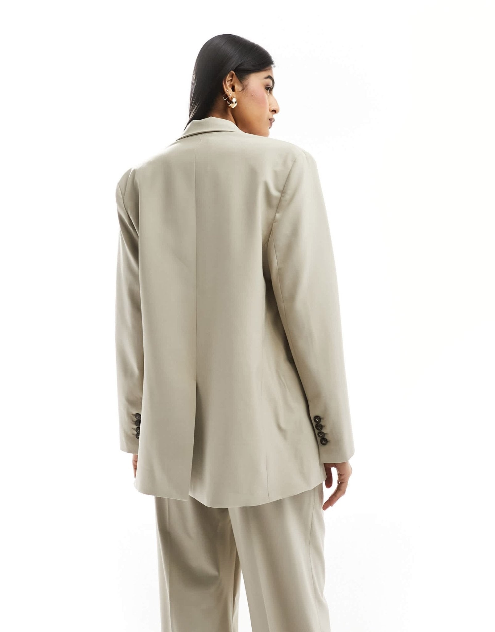 Mango co - ord dad blazer in beige - ASOS Sample Sale EU Store
