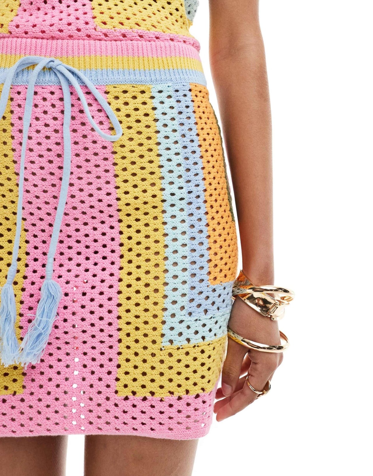 Mango crochet co - ord skirt in multi - ASOS Sample Sale EU Store