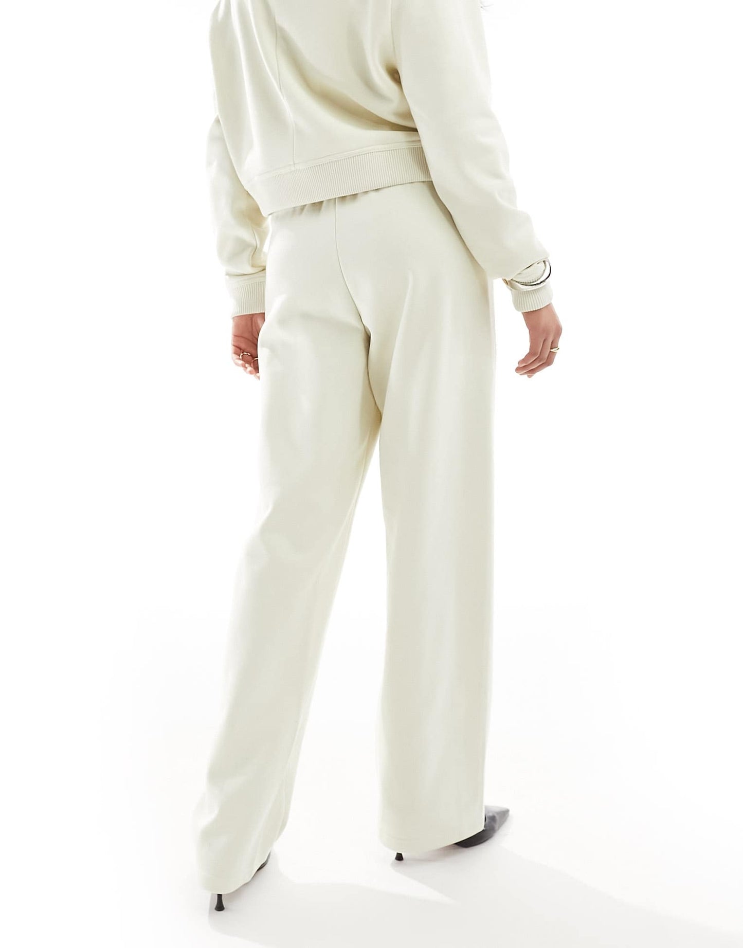 Mango drawstring relaxed co - ord trousers in off white - ASOS Sample Sale EU Store