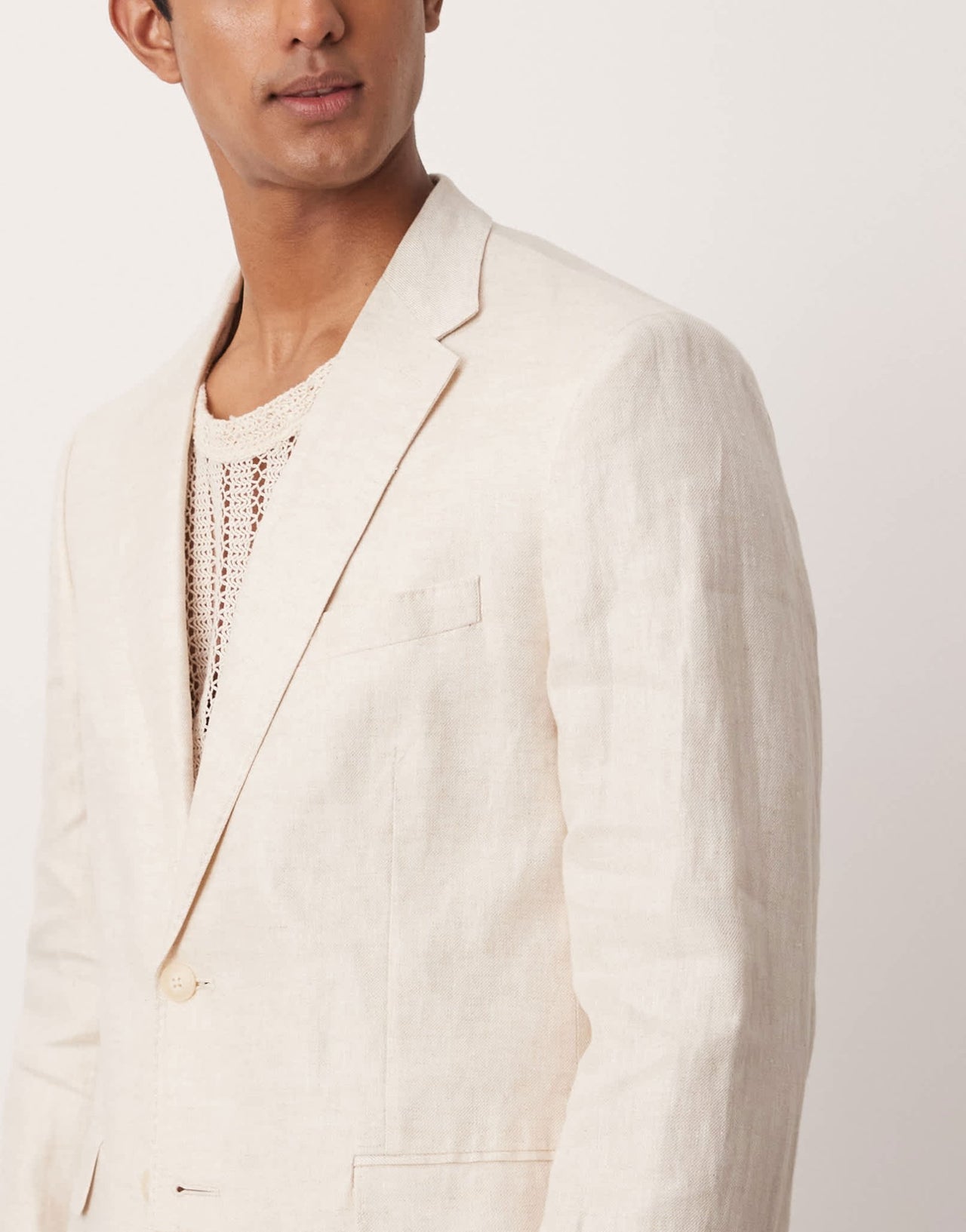 Mango flax linen blazer co - ord in light beige - ASOS Sample Sale EU Store