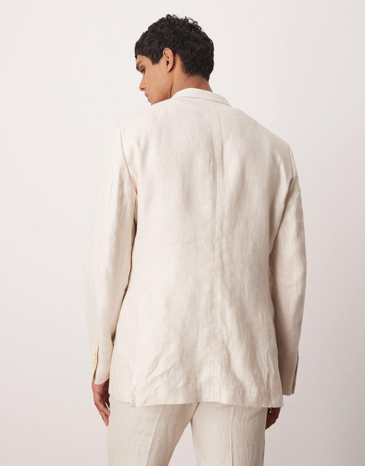 Mango flax linen blazer co - ord in light beige - ASOS Sample Sale EU Store