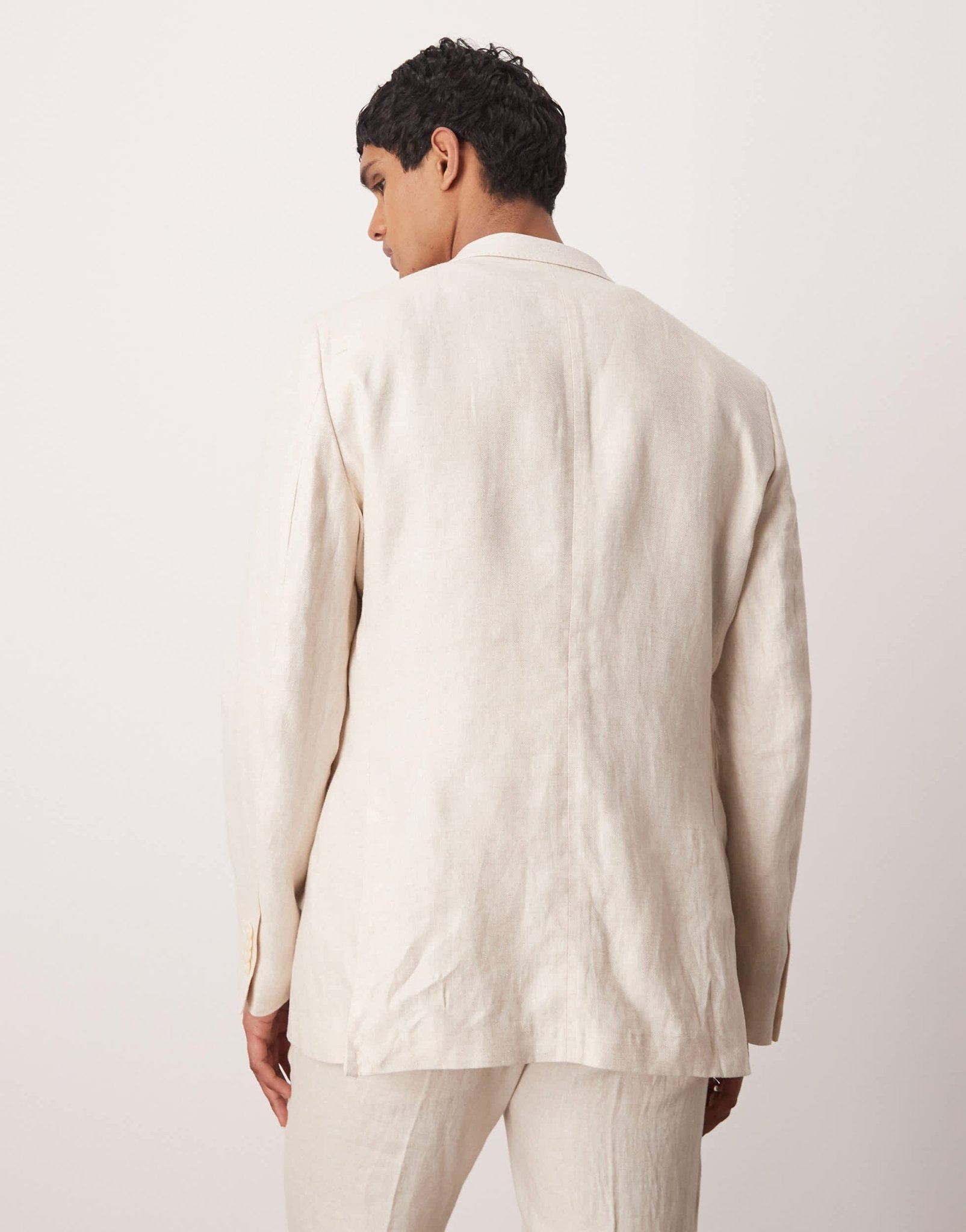 Mango flax linen blazer co - ord in light beige - ASOS Sample Sale EU Store