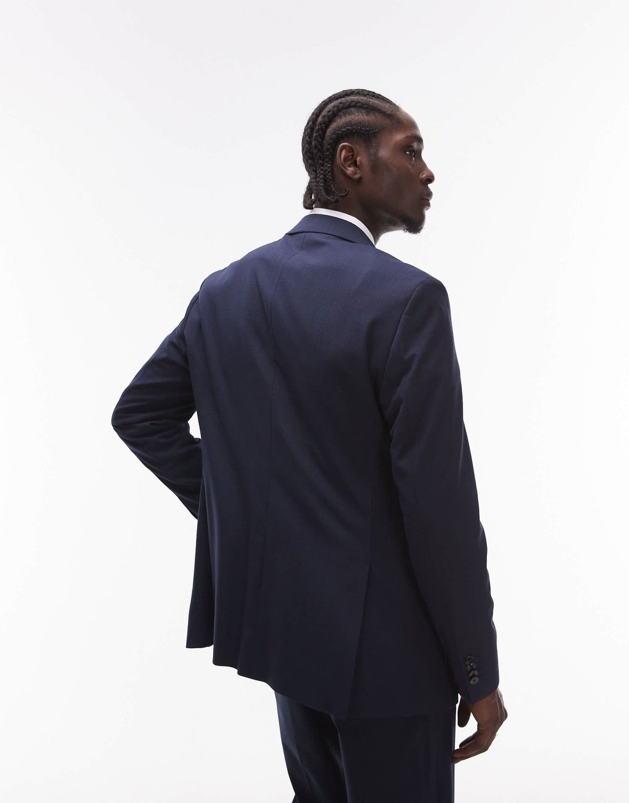 Mango herringbone blazer co - ord in navy - ASOS Sample Sale EU Store