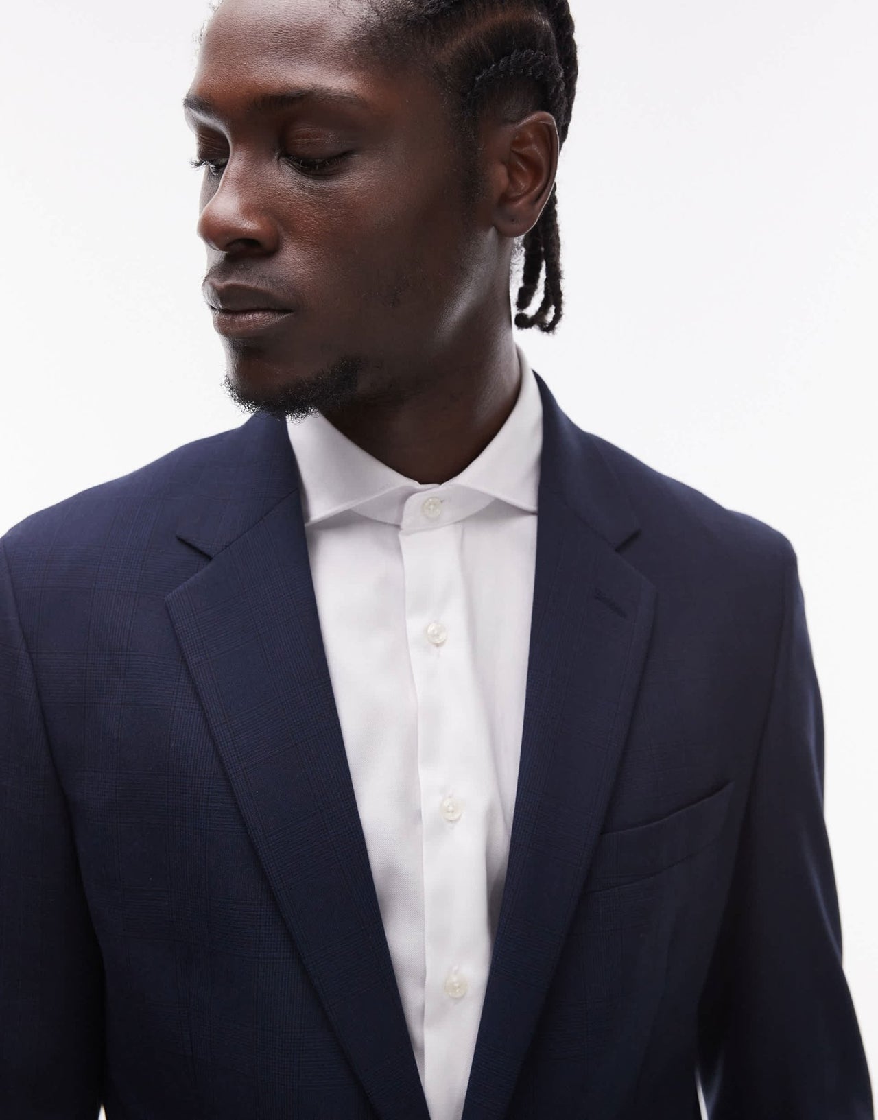 Mango herringbone blazer co - ord in navy - ASOS Sample Sale EU Store