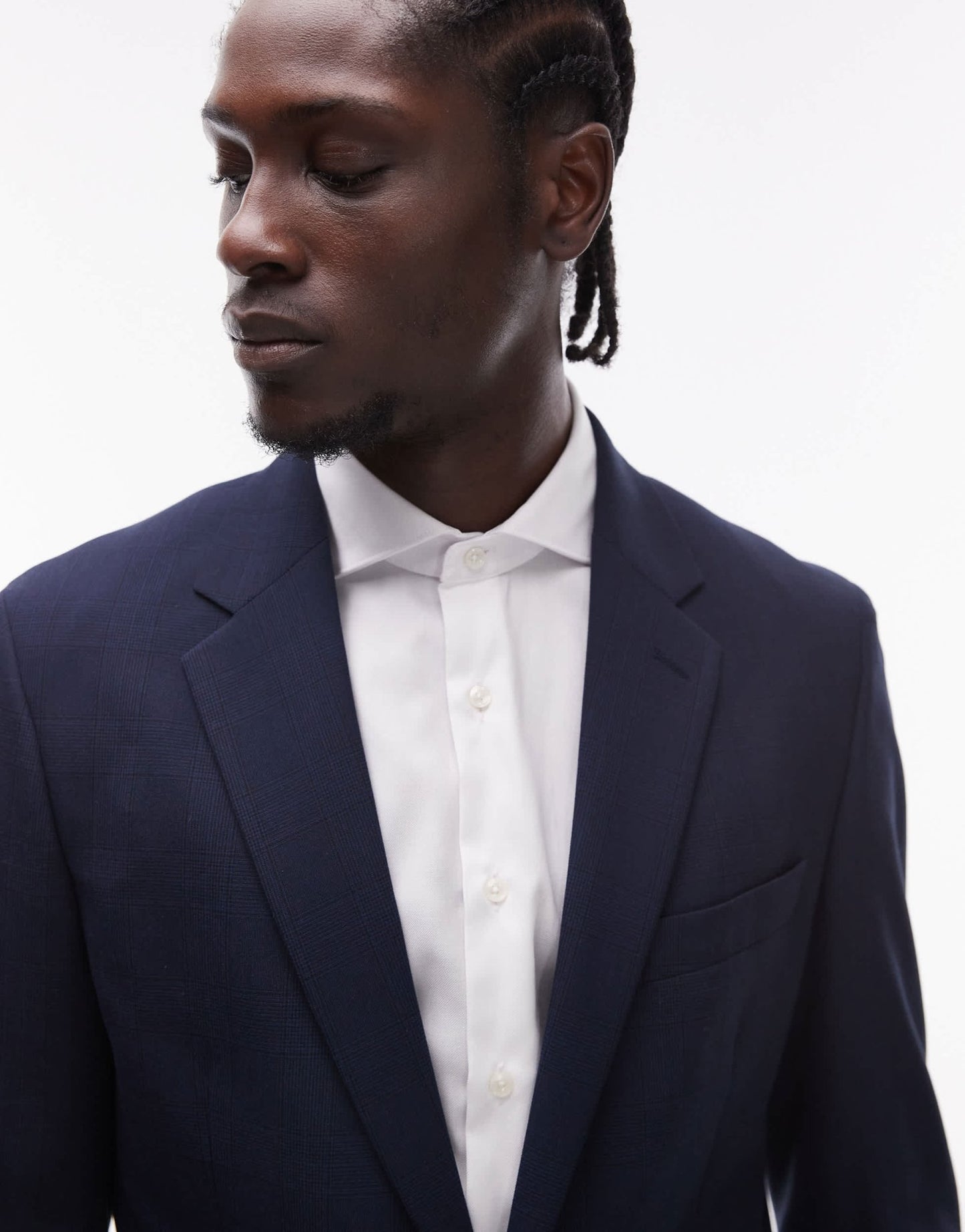 Mango herringbone blazer co - ord in navy - ASOS Sample Sale EU Store