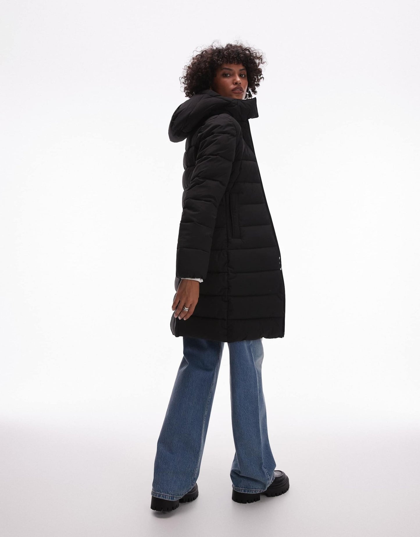 Mango hooded puffer jacket in black - ASOS Sample Sale EU Store
