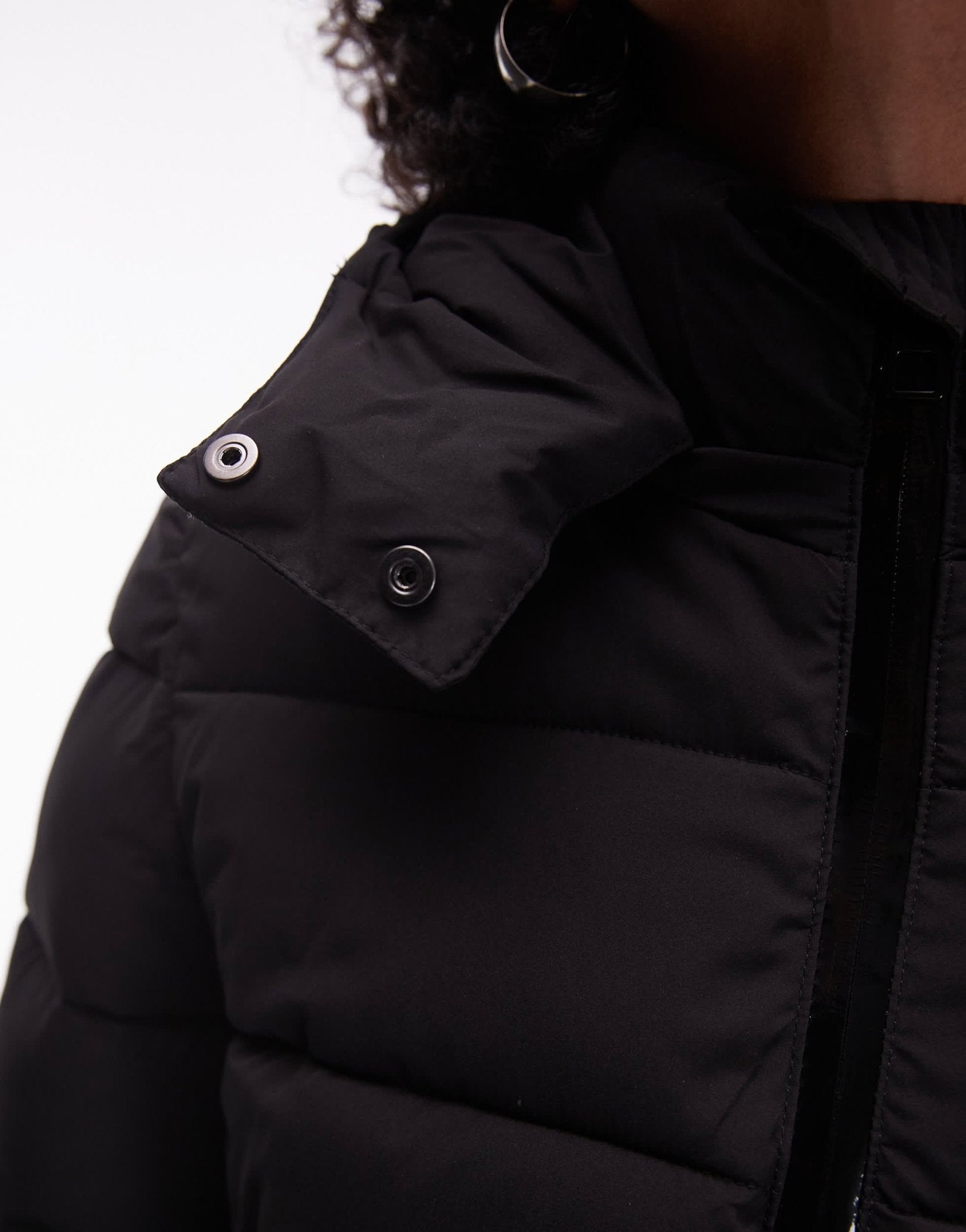 Mango hooded puffer jacket in black - ASOS Sample Sale EU Store