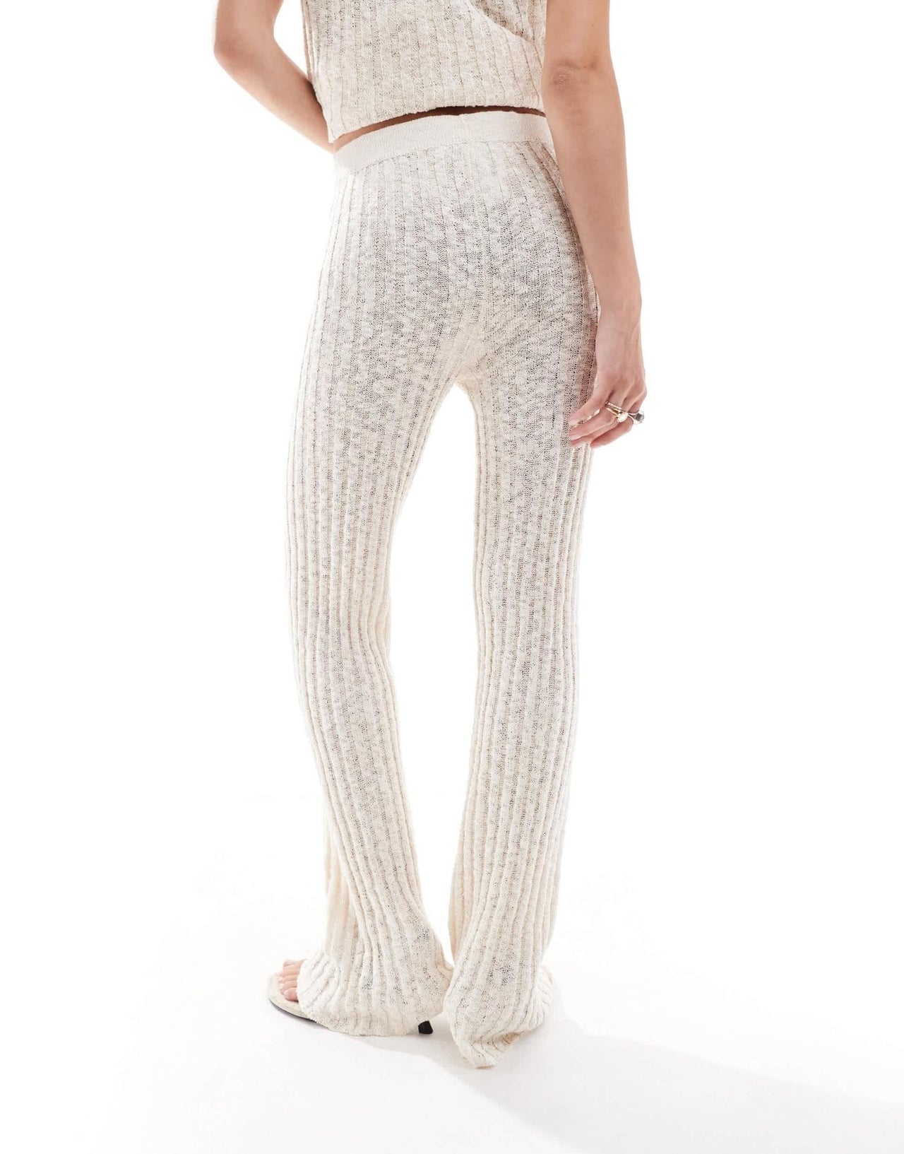 Mango knitted co - ord trousers in beige - ASOS Sample Sale EU Store