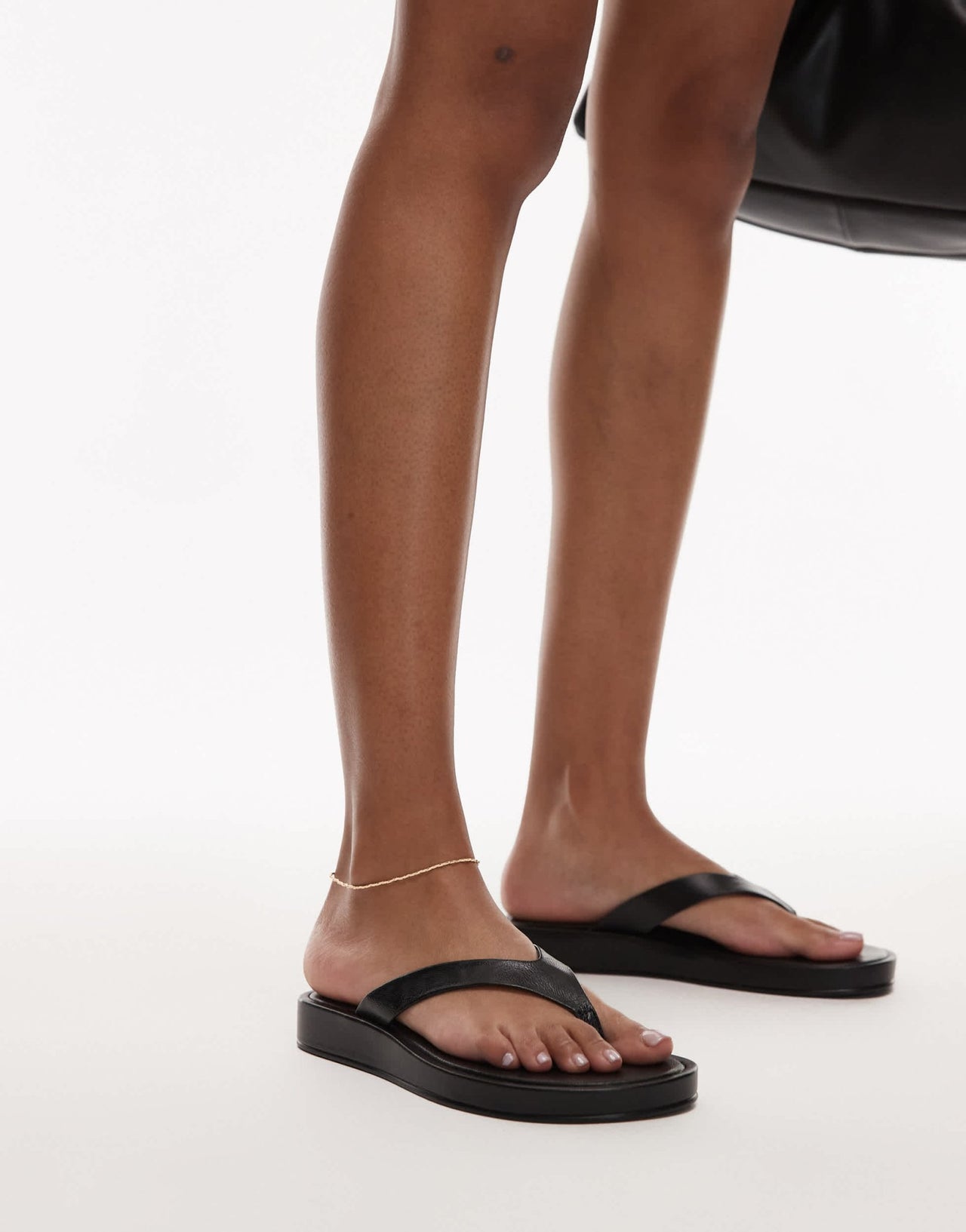Mango leather sandal in black - ASOS Sample Sale EU Store