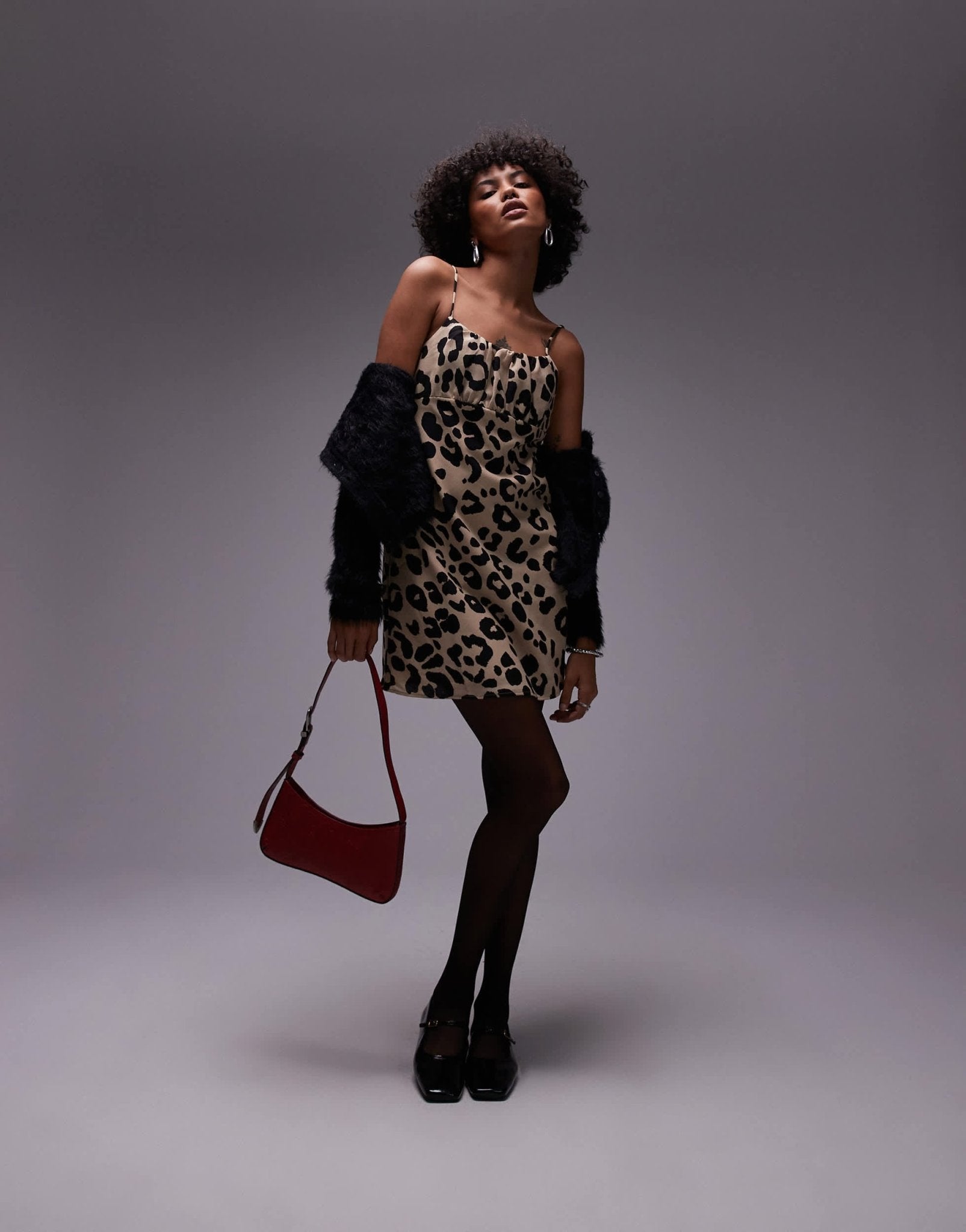 Mango leopard print cami mini dress in brown - ASOS Sample Sale EU Store