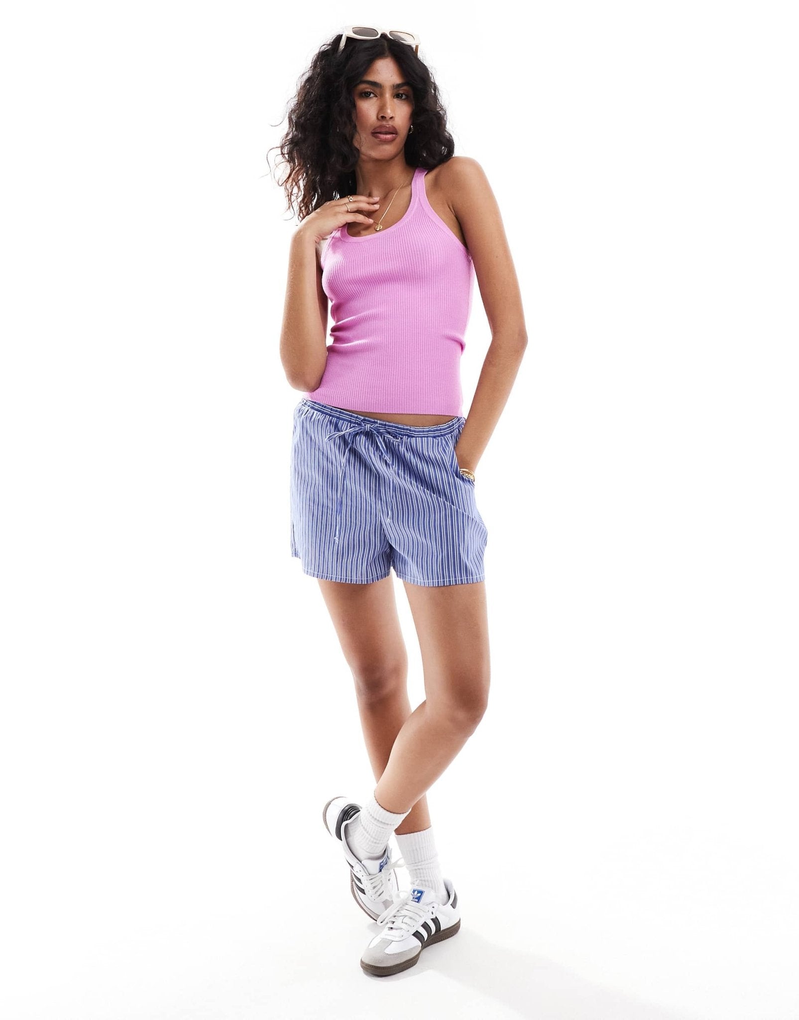 Mango lettuce hem vest in pink - ASOS Sample Sale EU Store