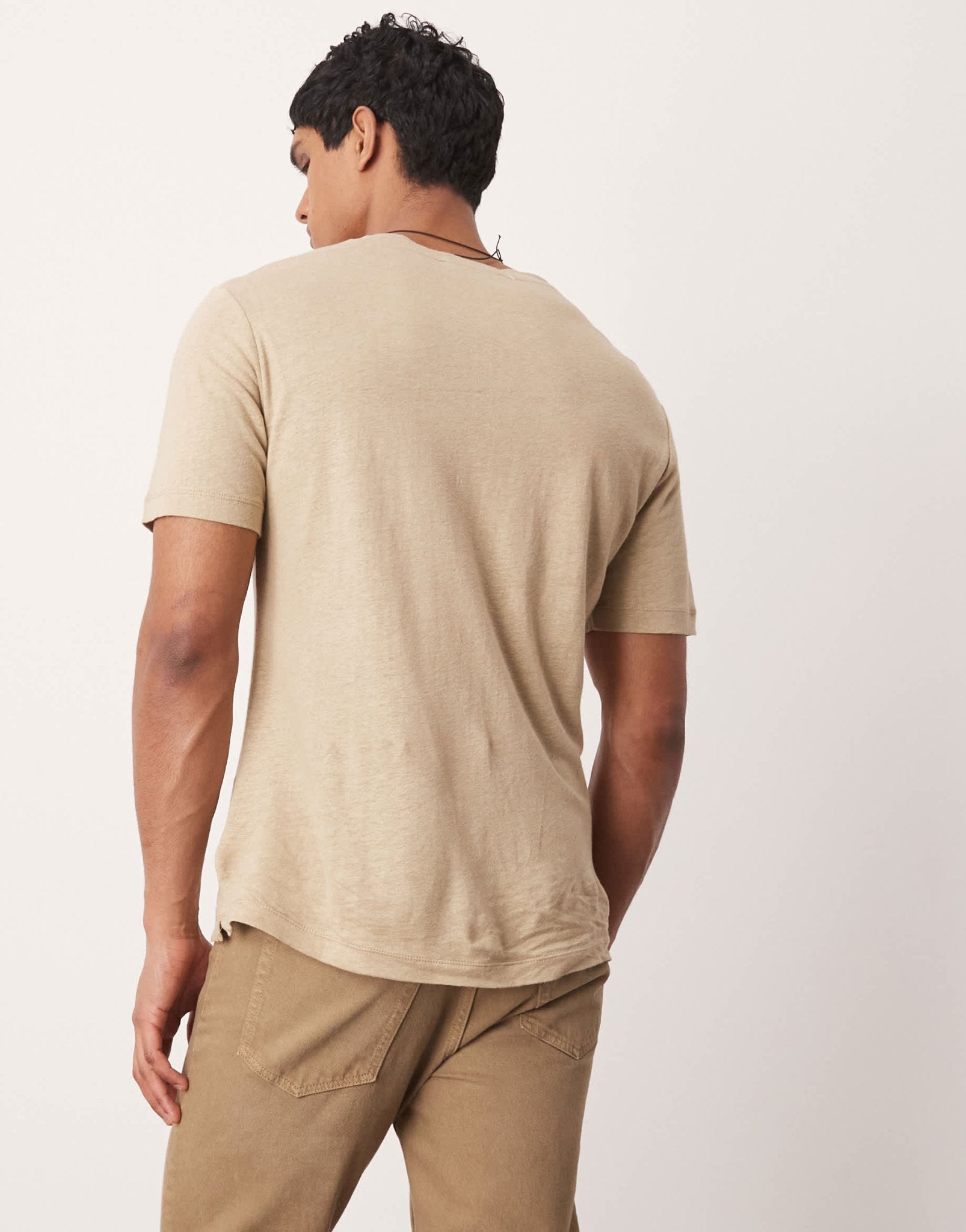 Mango lightweight t-shirt in light beige - ASOS Sample Sale EU Store