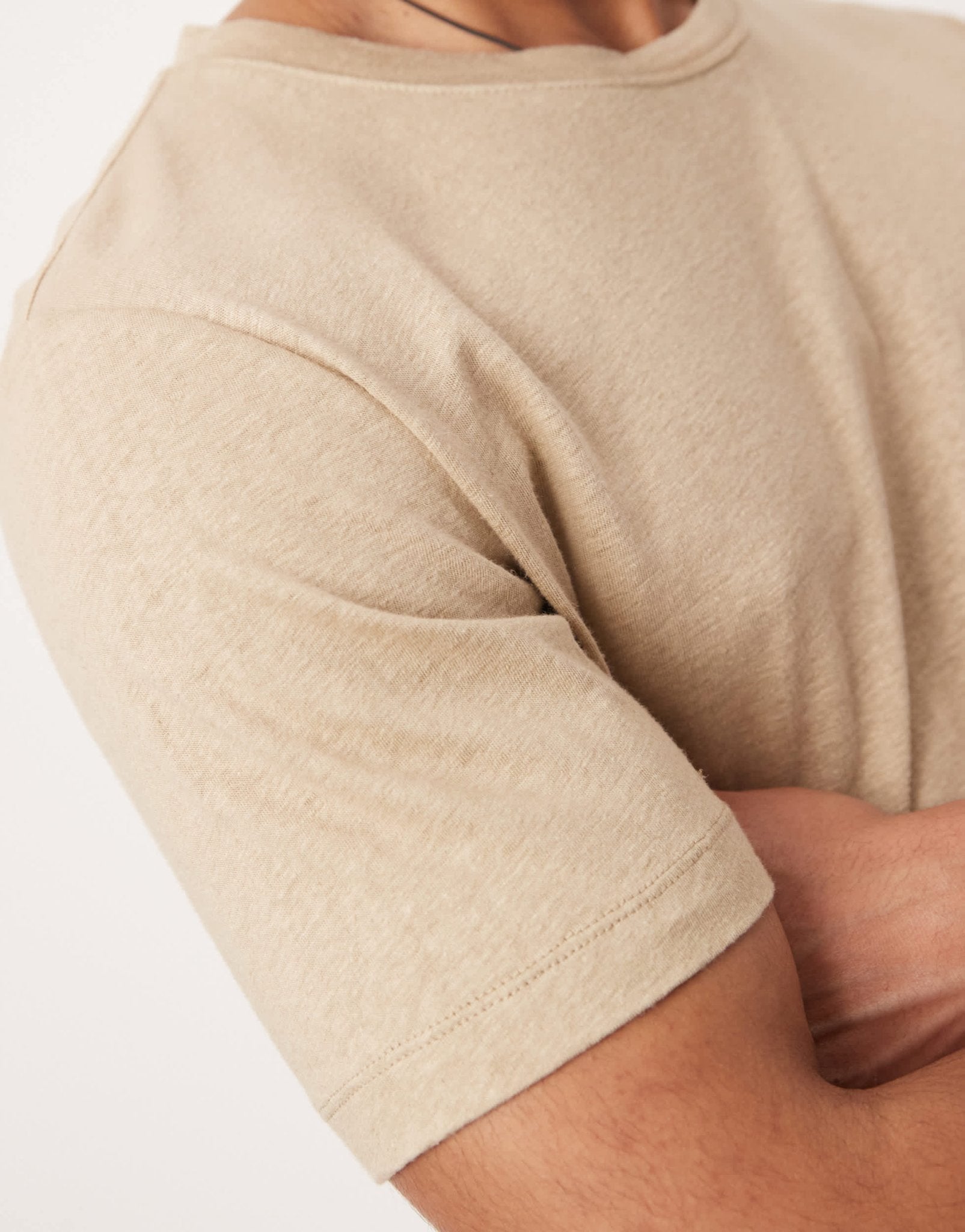 Mango lightweight t-shirt in light beige - ASOS Sample Sale EU Store