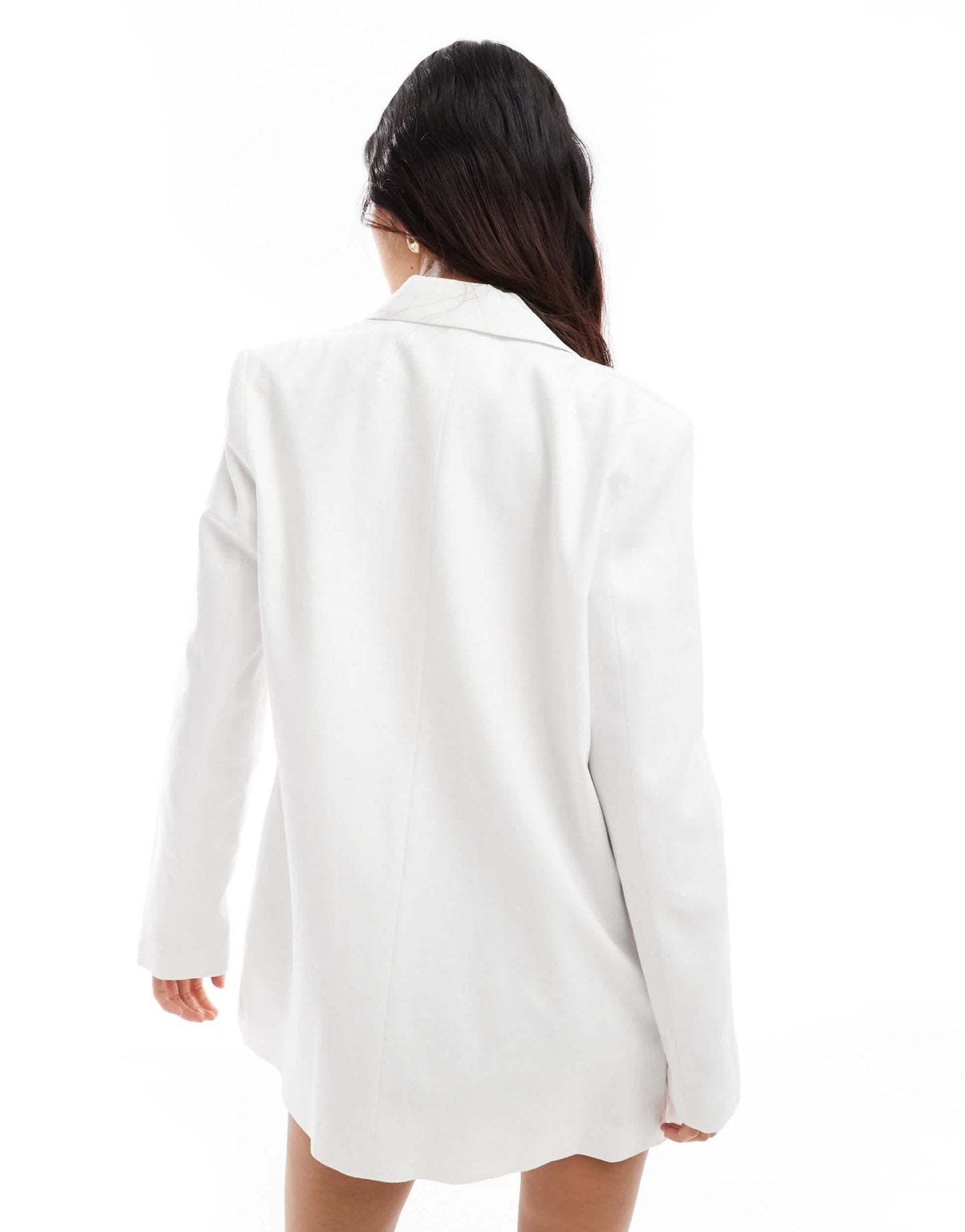 Mango linen relaxed blazer in white - ASOS Sample Sale EU Store