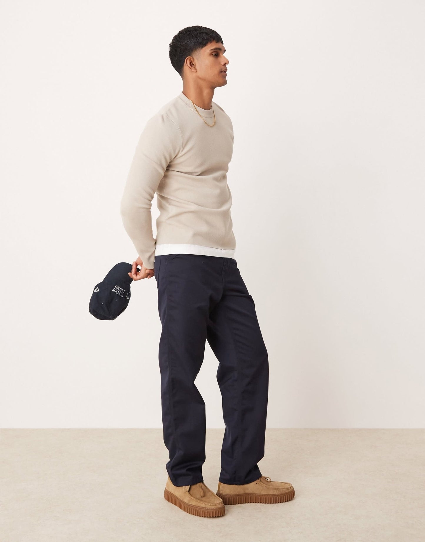 Mango long sleeve jersey sweat in beige - ASOS Sample Sale EU Store