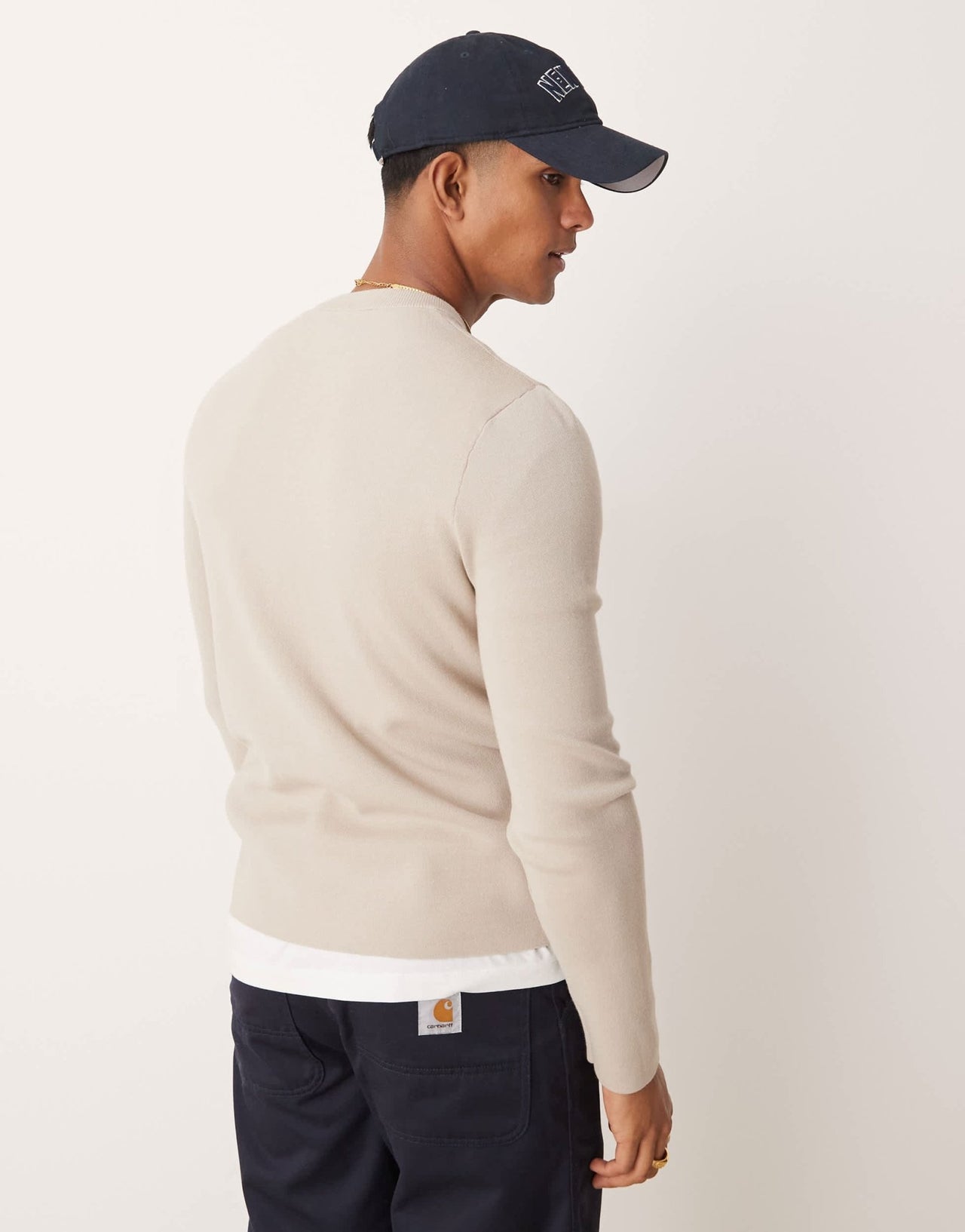 Mango long sleeve jersey sweat in beige - ASOS Sample Sale EU Store