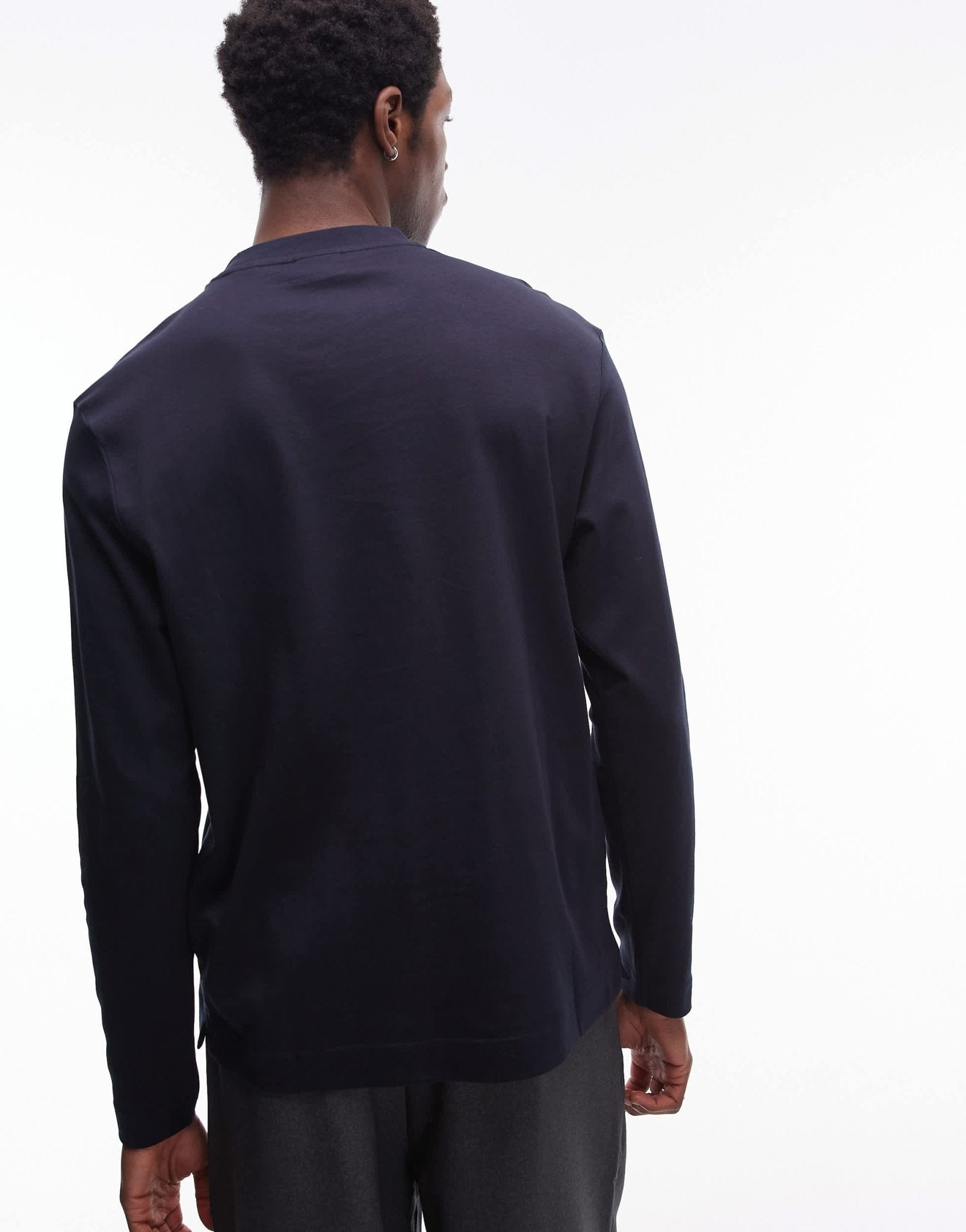 Mango long sleeve t-shirt in navy - ASOS Sample Sale EU Store