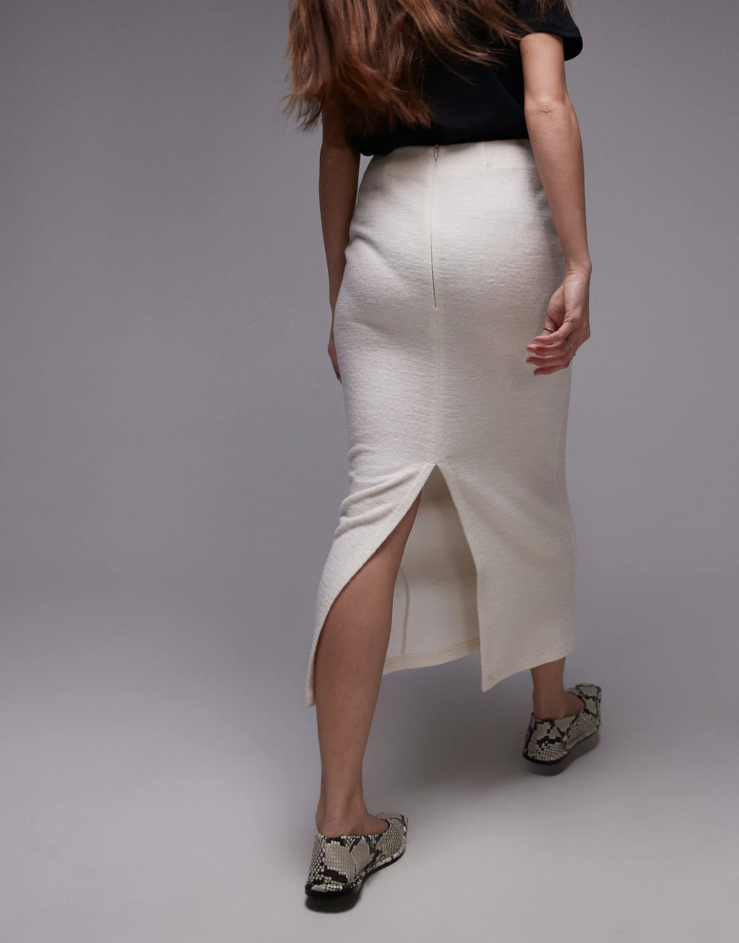 Mango midi skirt in light beige - ASOS Sample Sale EU Store