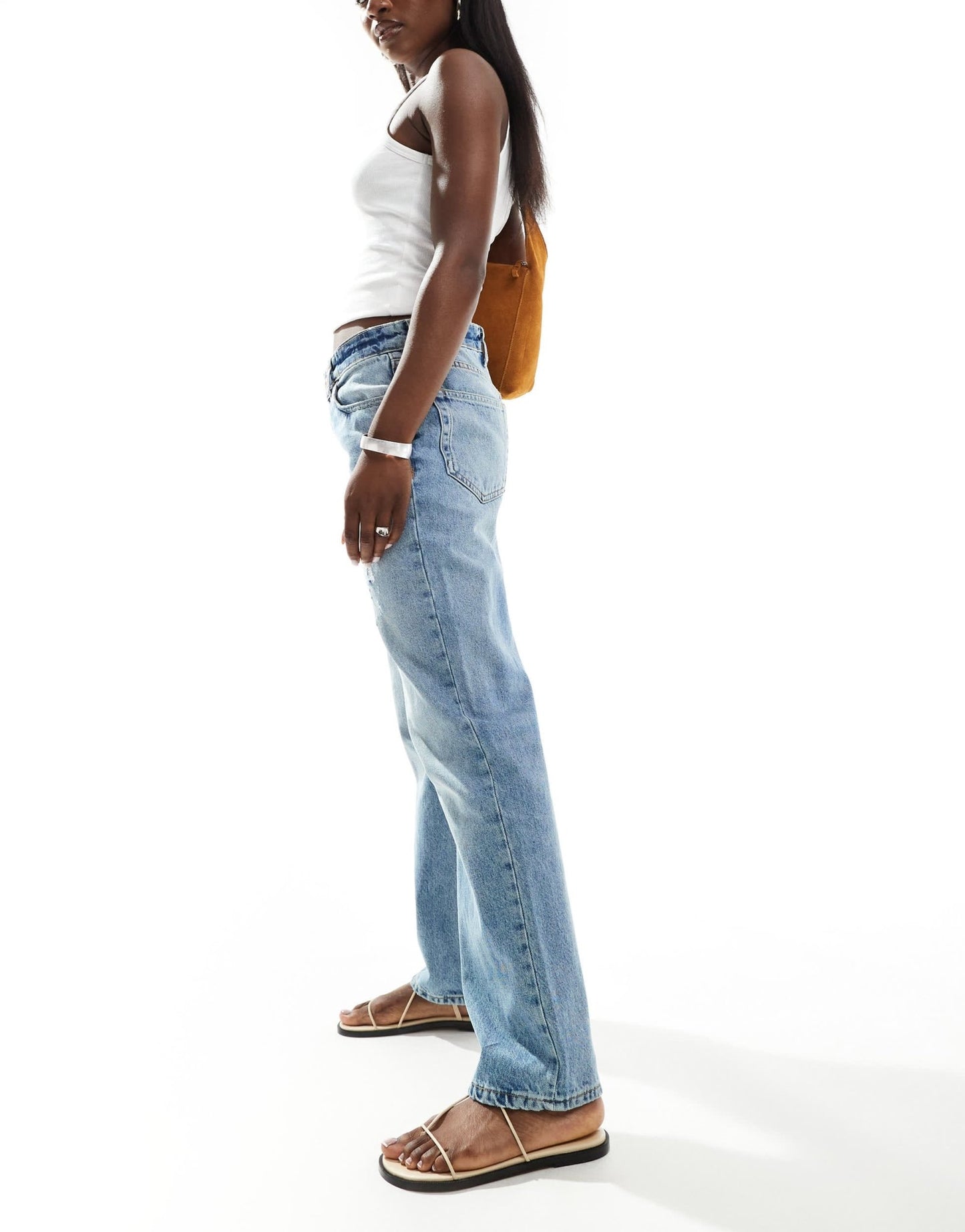Mango Millie slimmer straight leg jeans in light blue - ASOS Sample Sale EU Store