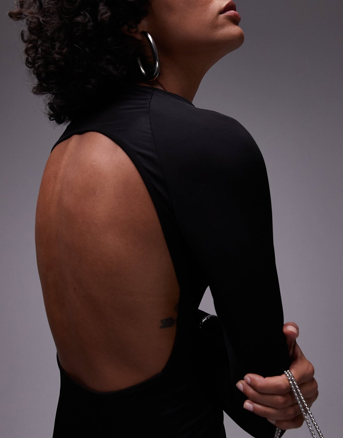 Mango open back detail maxi dress in black - ASOS Sample Sale EU Store