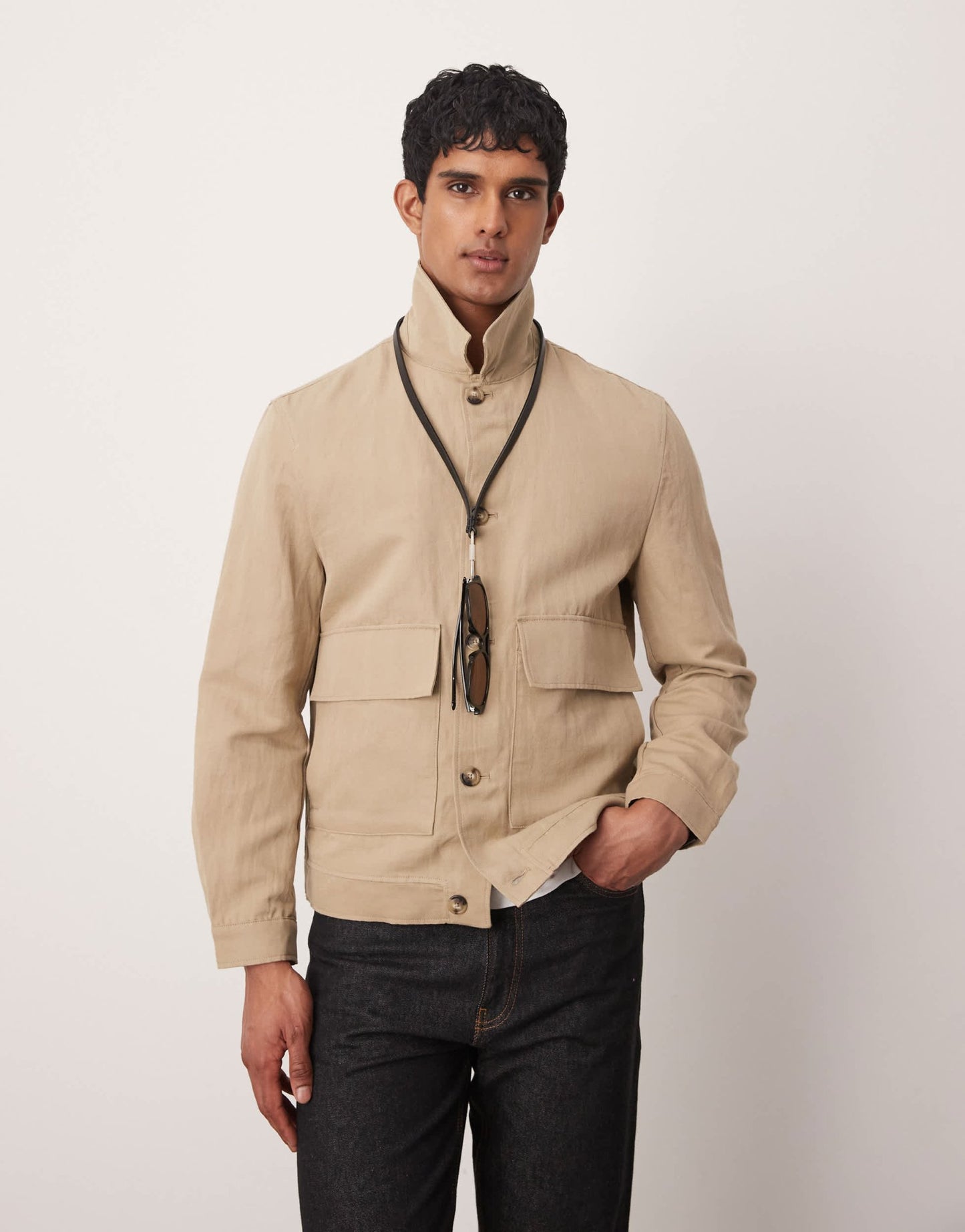 Mango overshirt in tan - ASOS Sample Sale EU Store