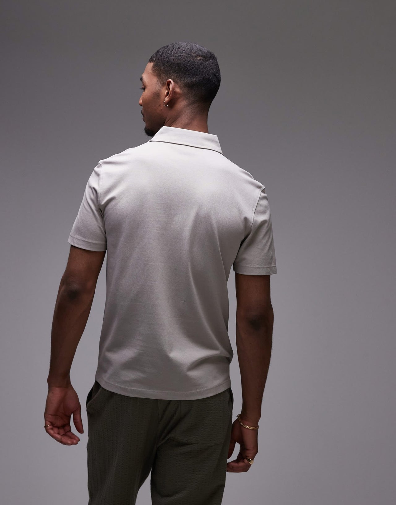 Mango poloshirt in stone - ASOS Sample Sale EU Store