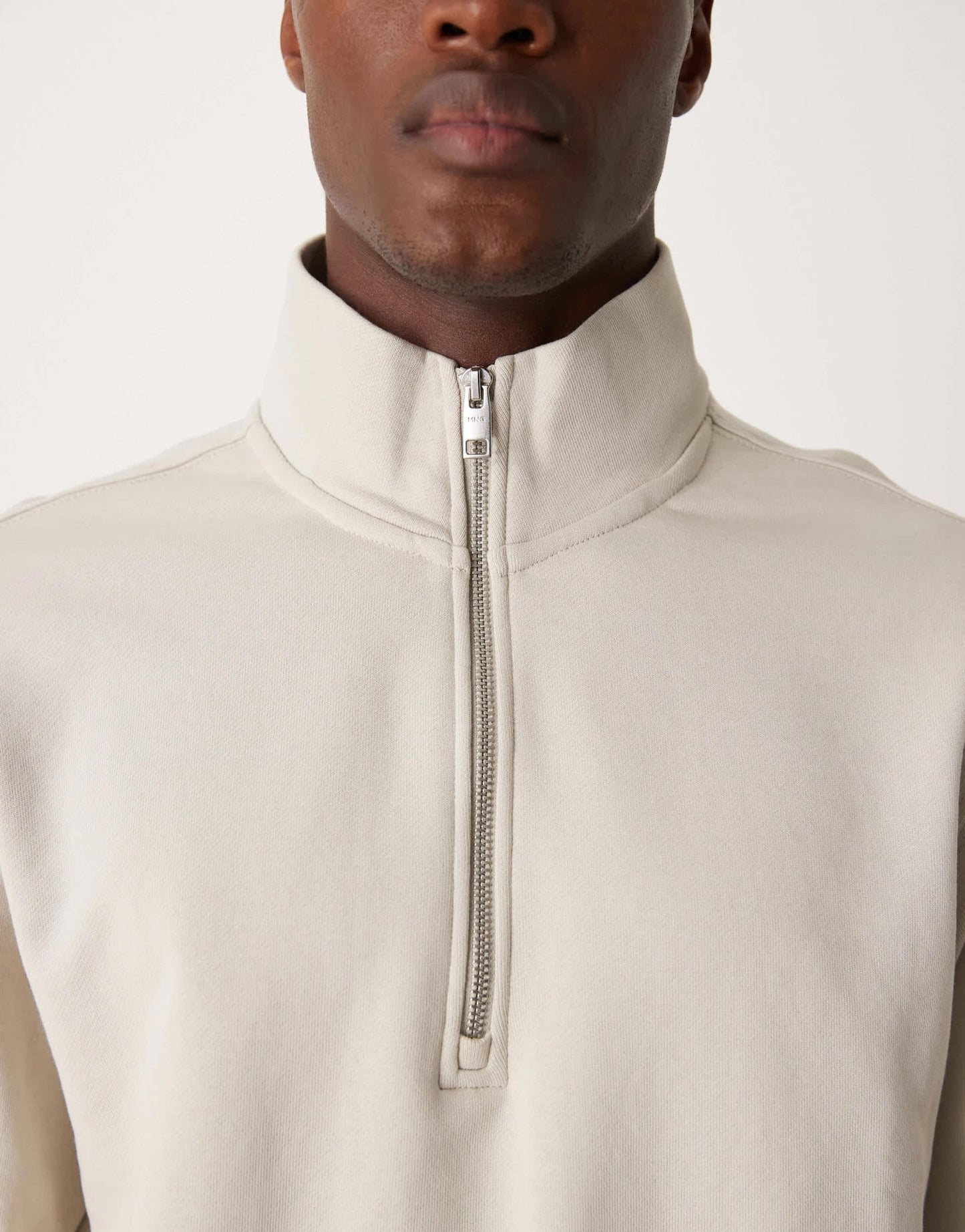 Mango quarter zip sweater in natural - ASOS Sample Sale EU Store