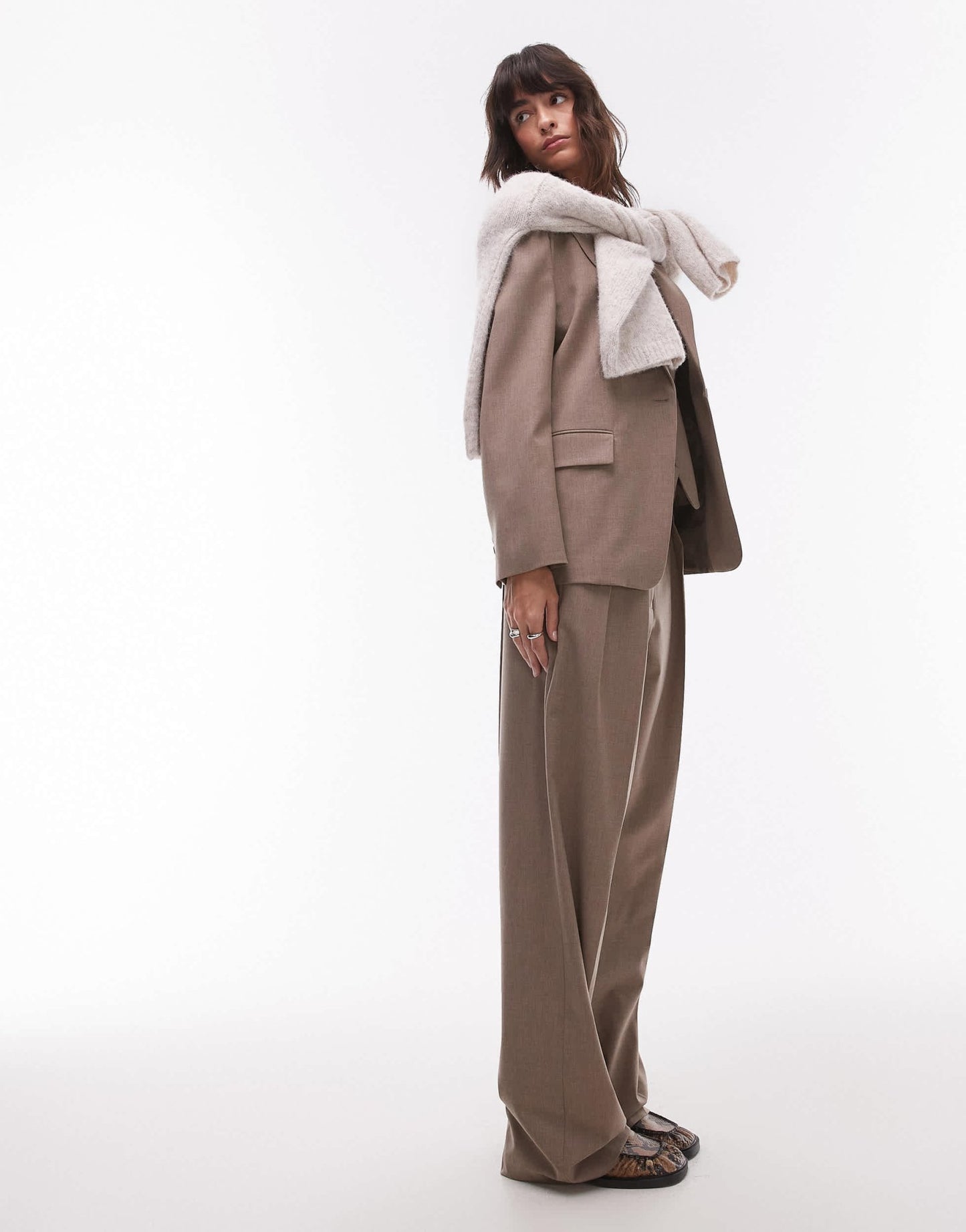 Mango relaxed blazer co - ord in brown - ASOS Sample Sale EU Store