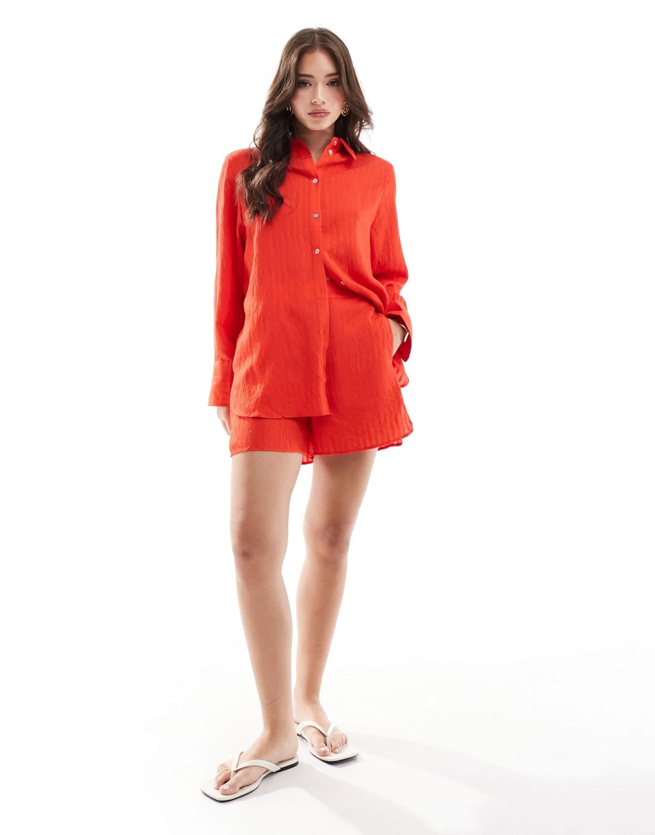 Mango relaxed co - ord shorts in red - ASOS Sample Sale EU Store