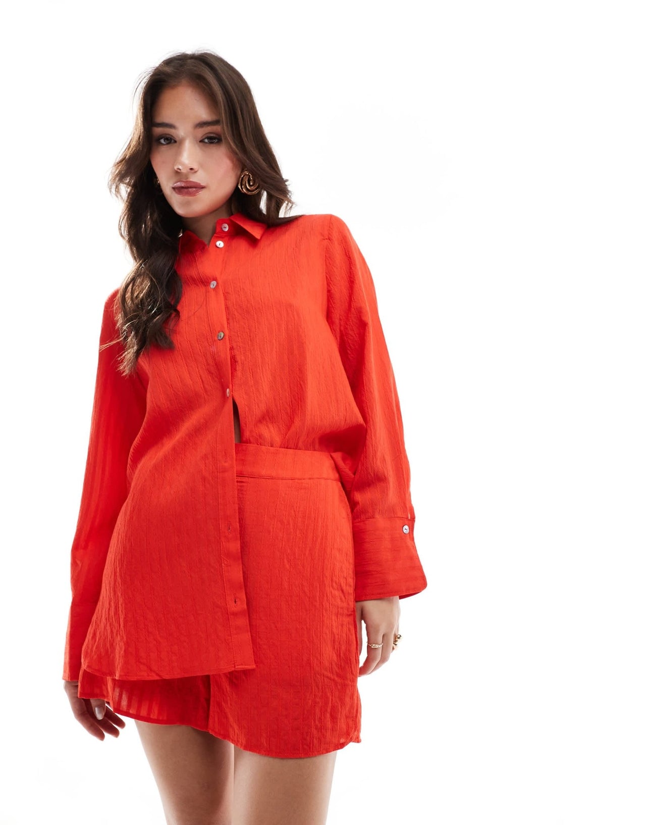 Mango relaxed co - ord shorts in red - ASOS Sample Sale EU Store