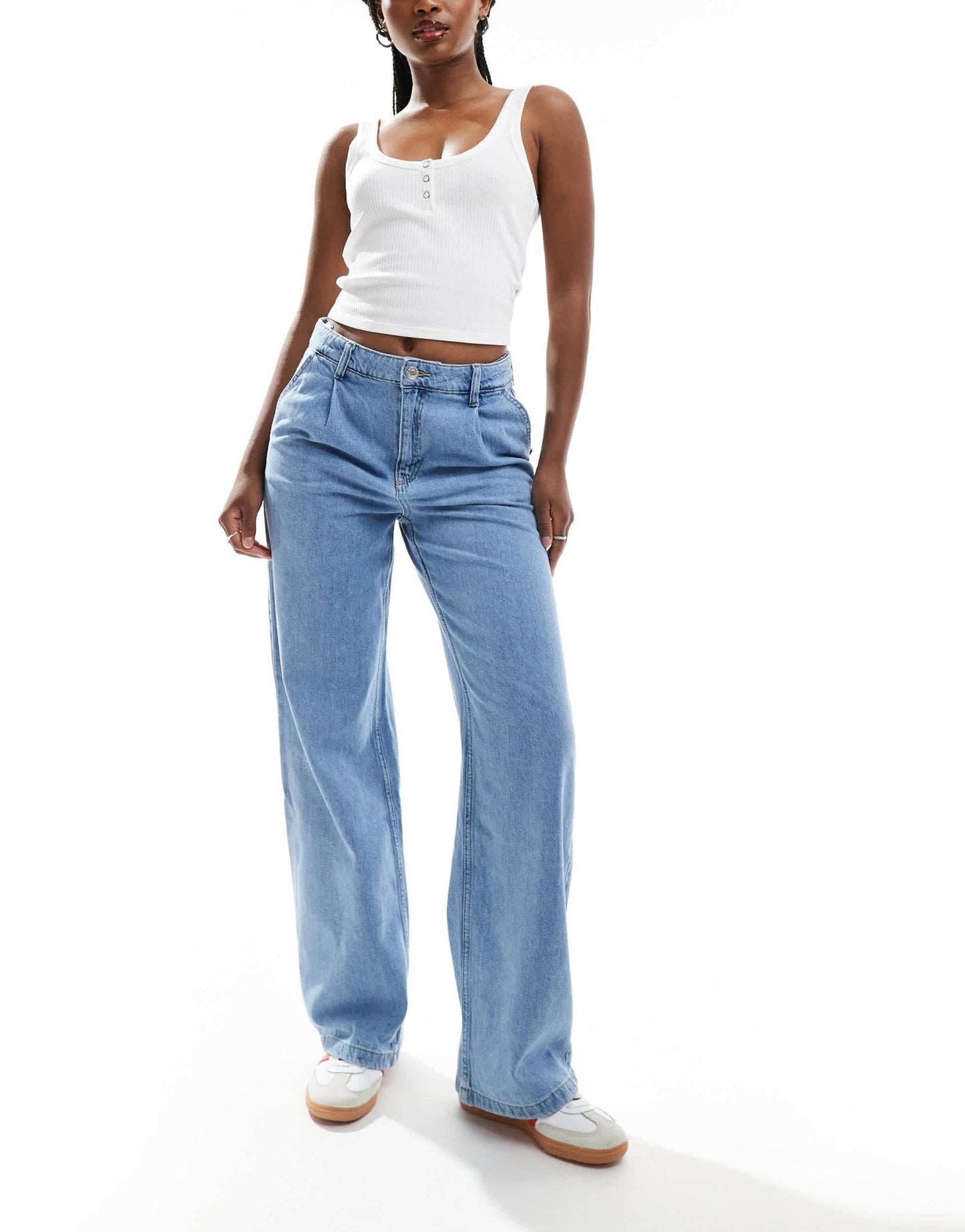 Mango relaxed straight leg jeans in light blue - ASOS Sample Sale EU Store