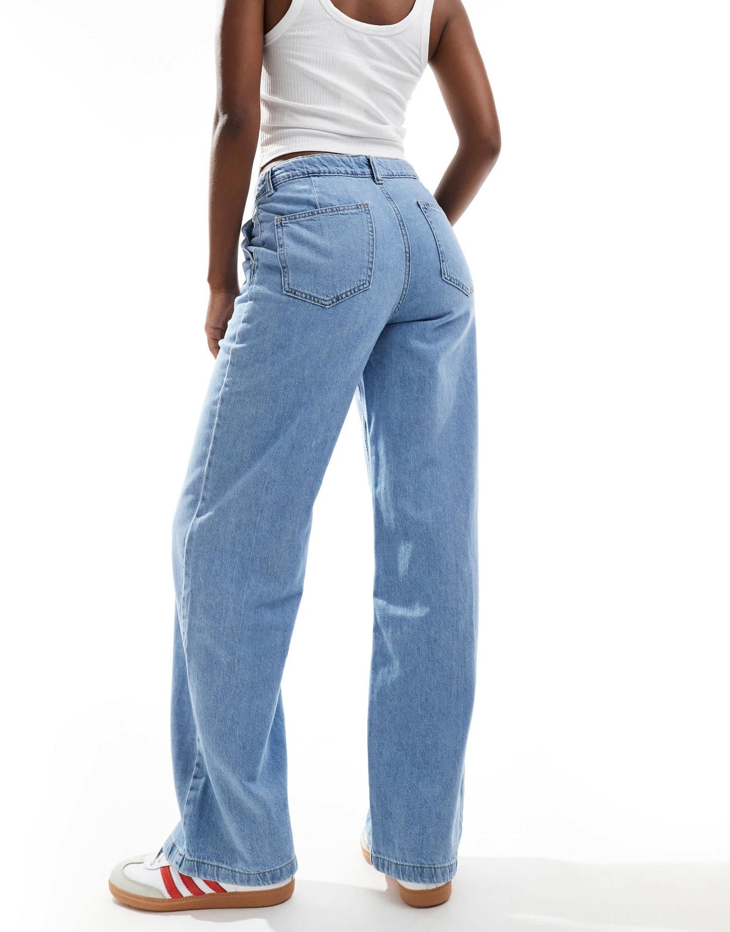 Mango relaxed straight leg jeans in light blue - ASOS Sample Sale EU Store