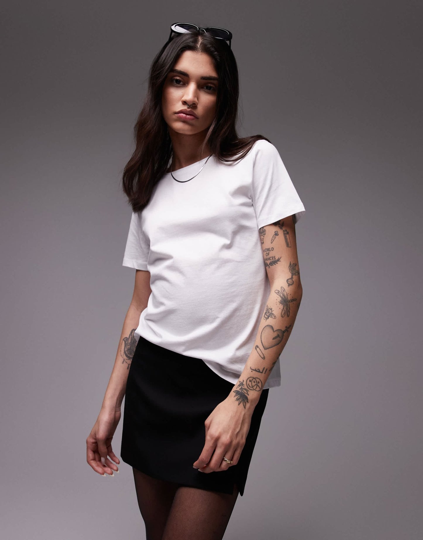 Mango round neck t-shirt in white - ASOS Sample Sale EU Store
