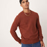 Jersey de lana de ajuste regular y cuello redondo Mango en burdeos