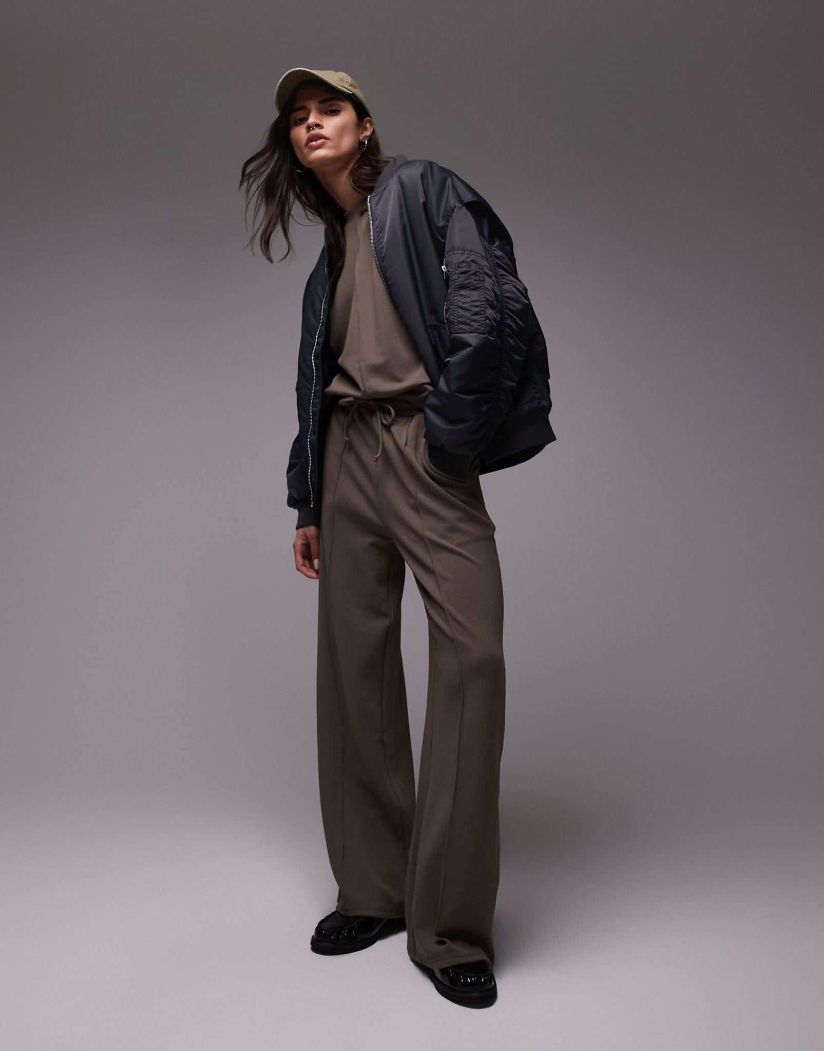 Mango seam front sweatshirt co - ord in light brown - ASOS Sample Sale EU Store