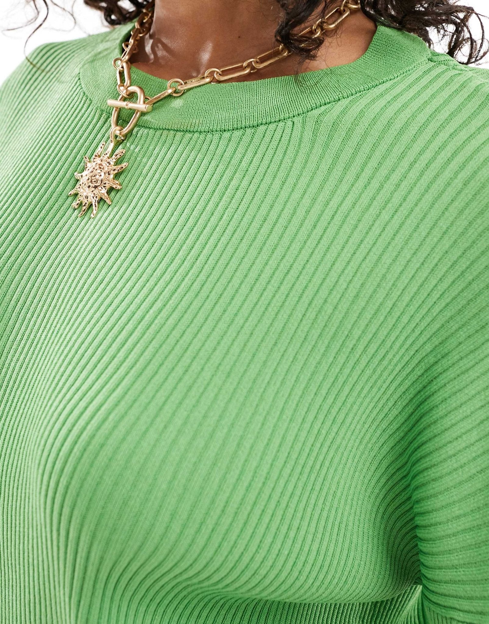Mango short sleeve knitted top in green - ASOS Sample Sale EU Store
