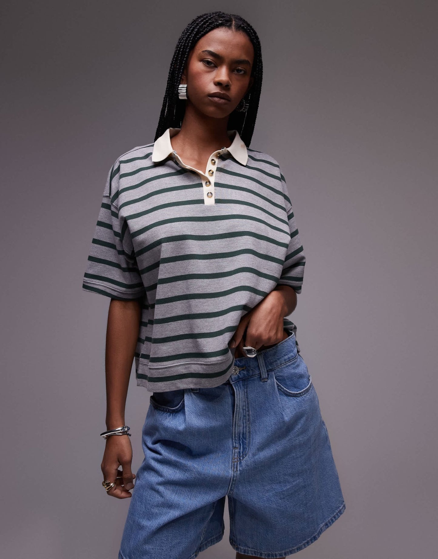 Mango slouchy longline denim shorts in light blue - ASOS Sample Sale EU Store
