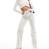Mango straight leg jeans in off white
