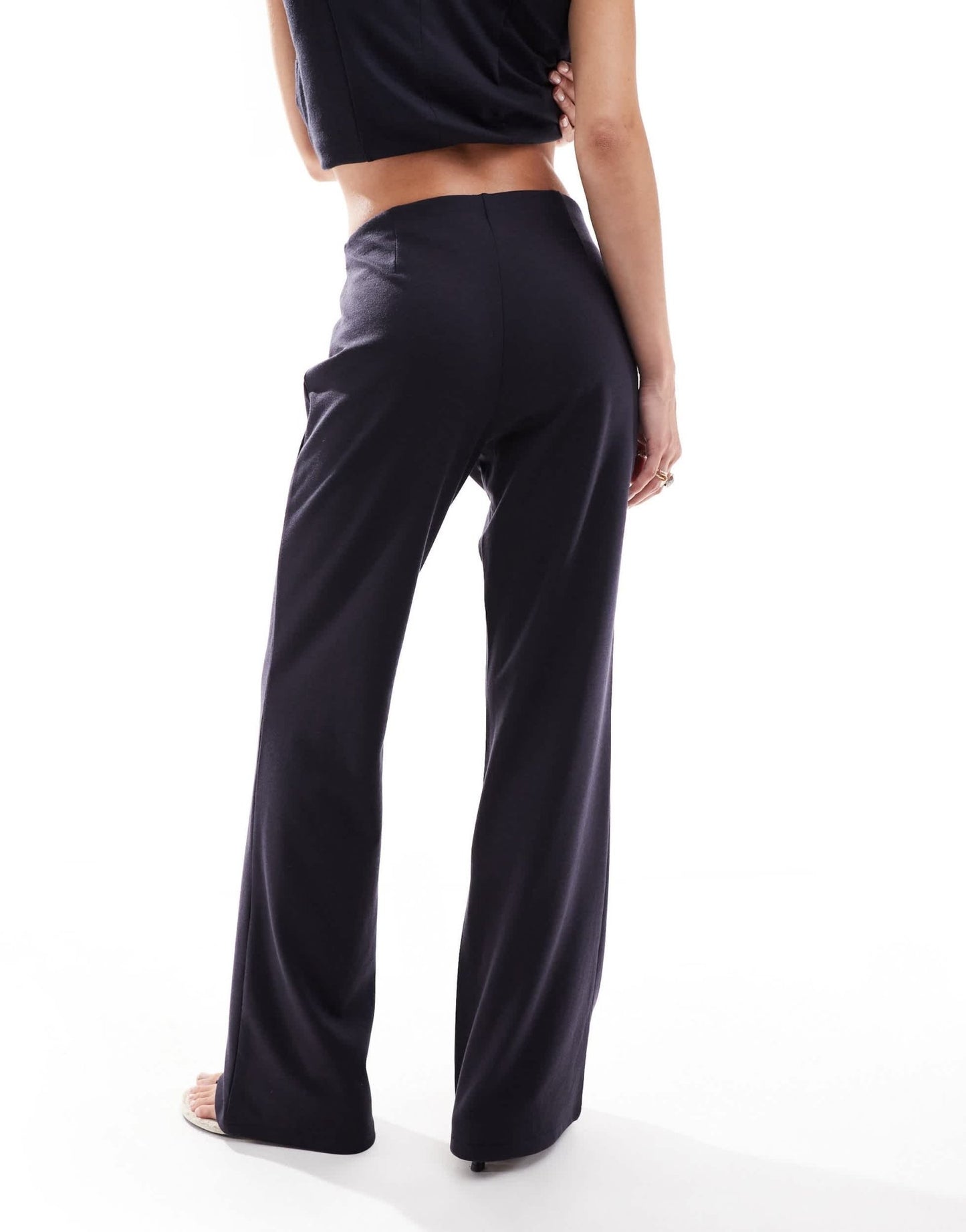 Mango straight leg pull on co - ord trousers in black - ASOS Sample Sale EU Store