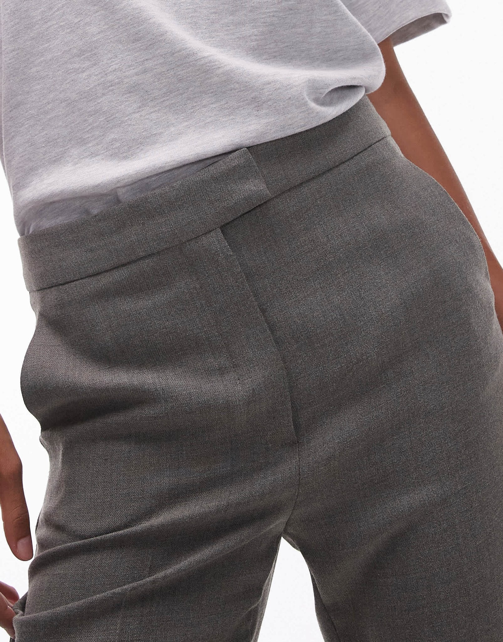 Mango straight leg tailored trousers co - ord in light grey - ASOS Sample Sale EU Store