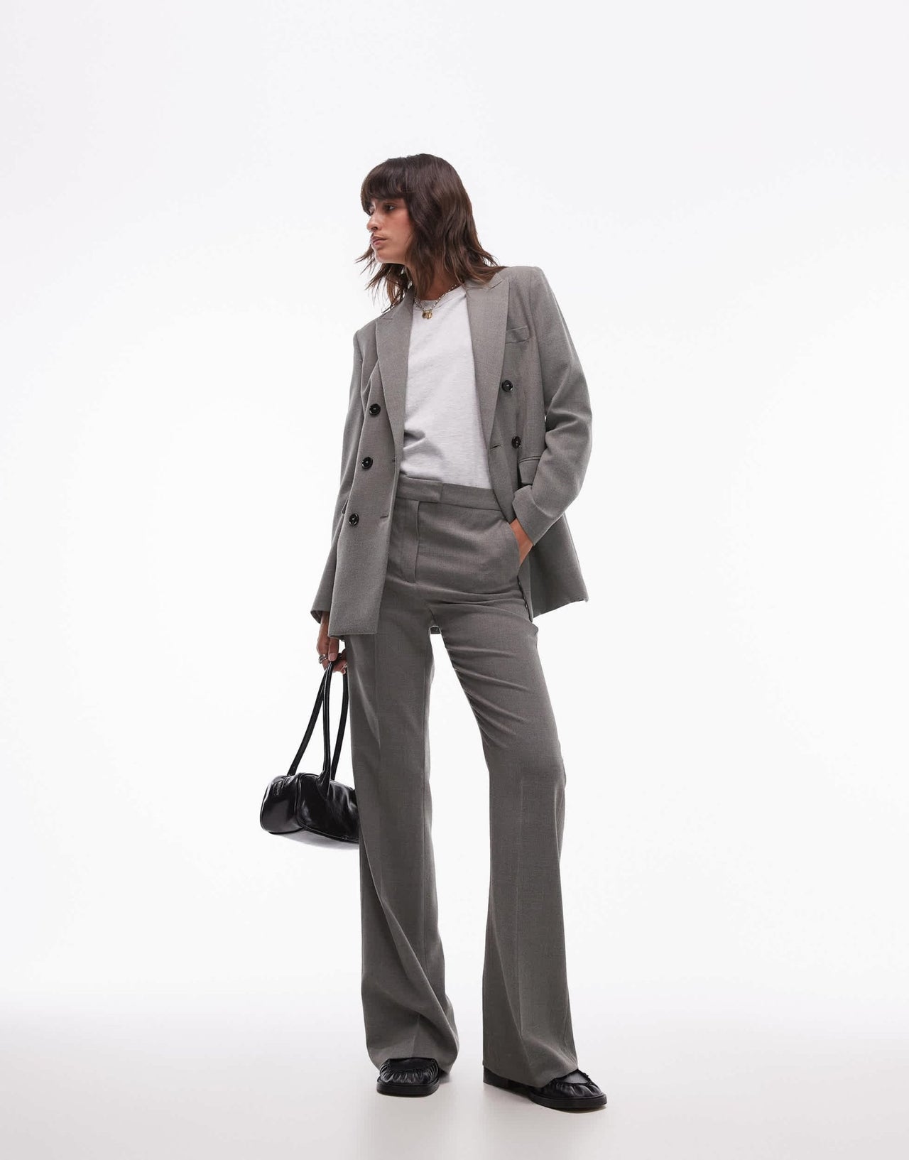 Mango straight leg tailored trousers co - ord in light grey - ASOS Sample Sale EU Store