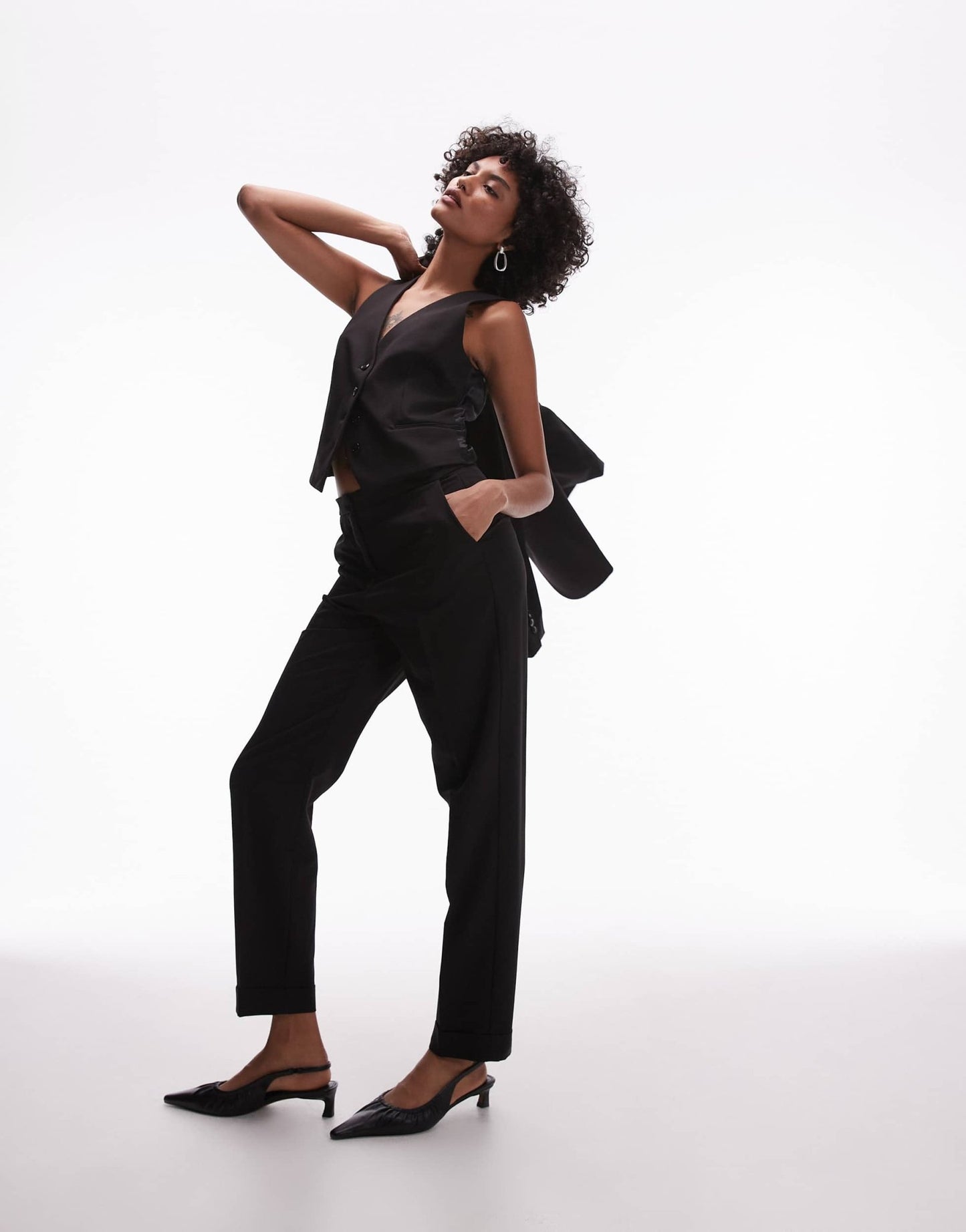 Mango suit slim trouser co - ord in black - ASOS Sample Sale EU Store