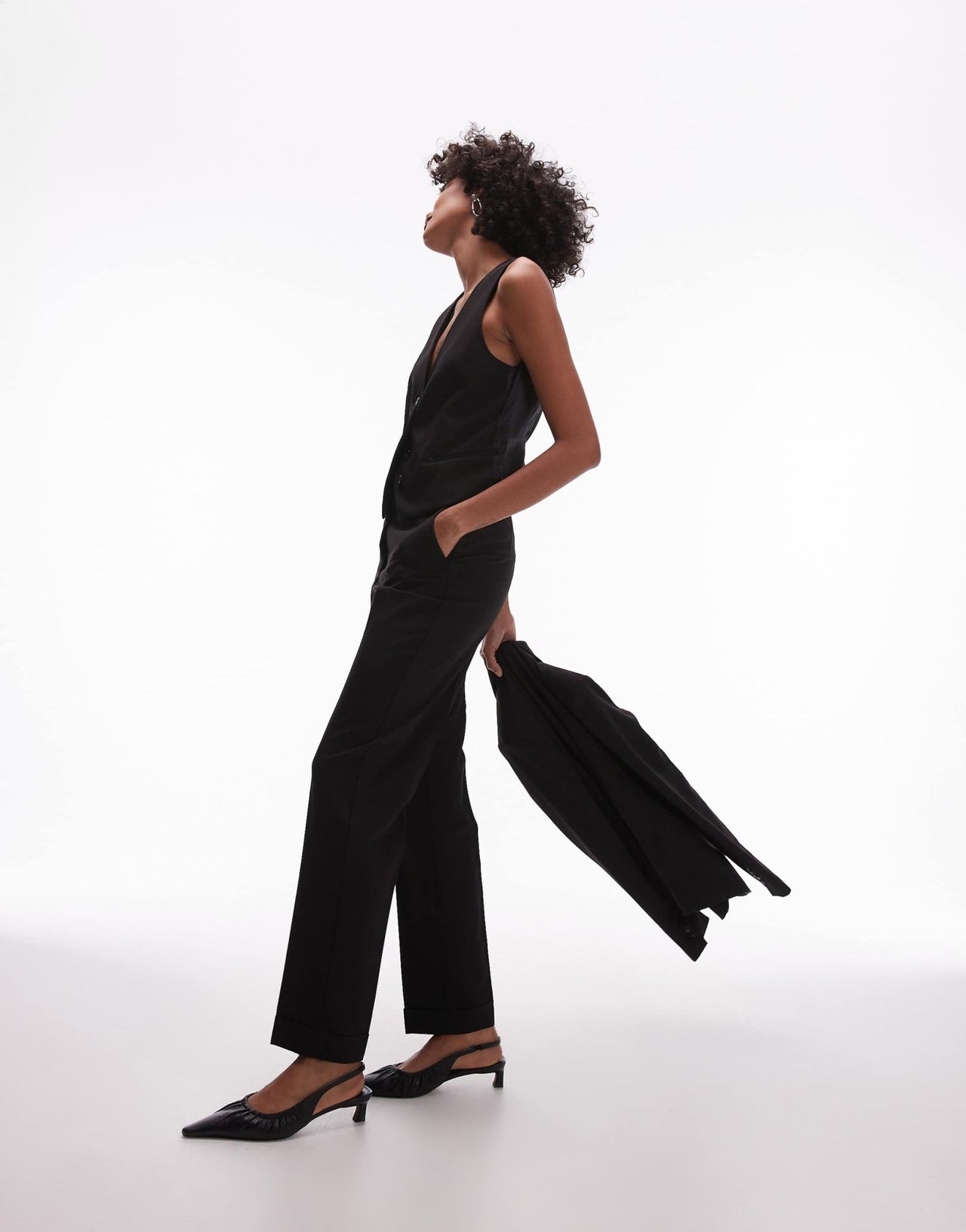Mango suit slim trouser co - ord in black - ASOS Sample Sale EU Store