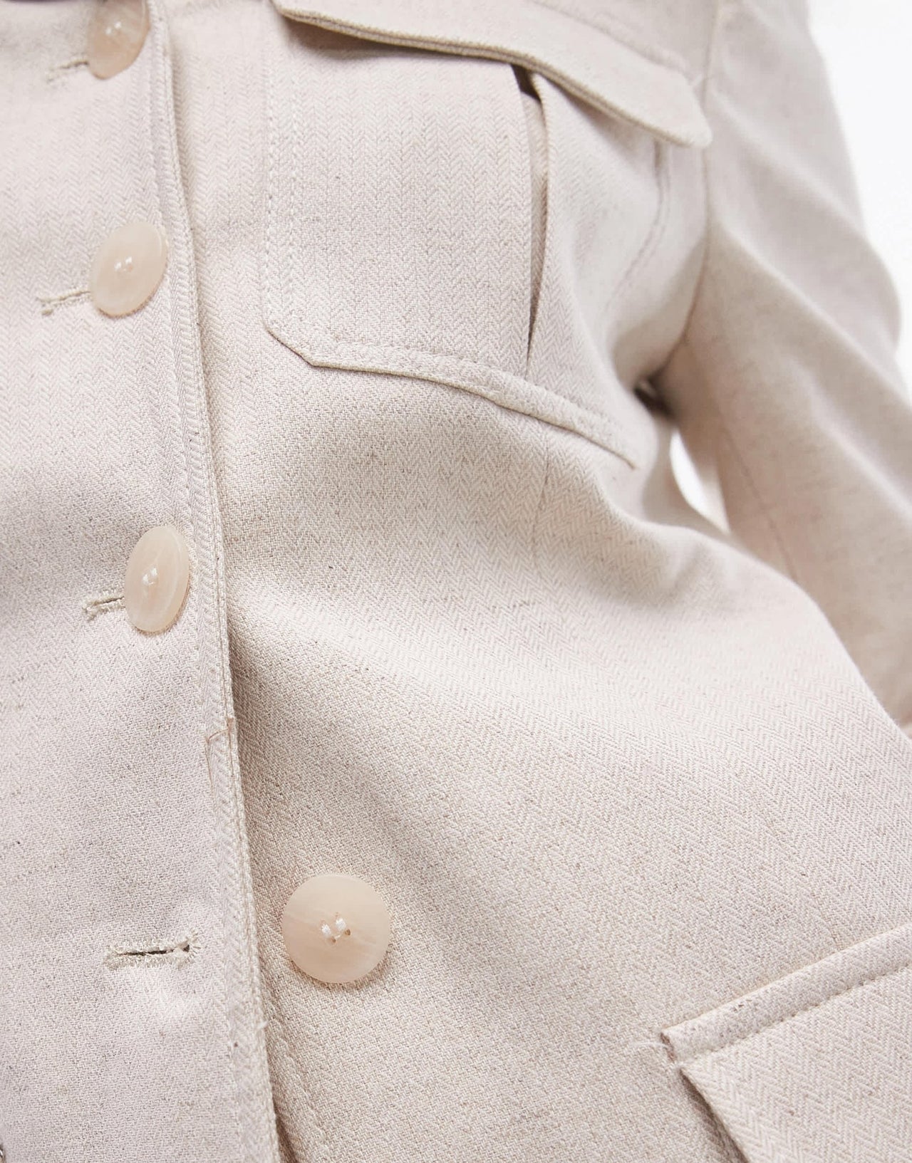 Mango tailored jacket co - ord in light beige - ASOS Sample Sale EU Store