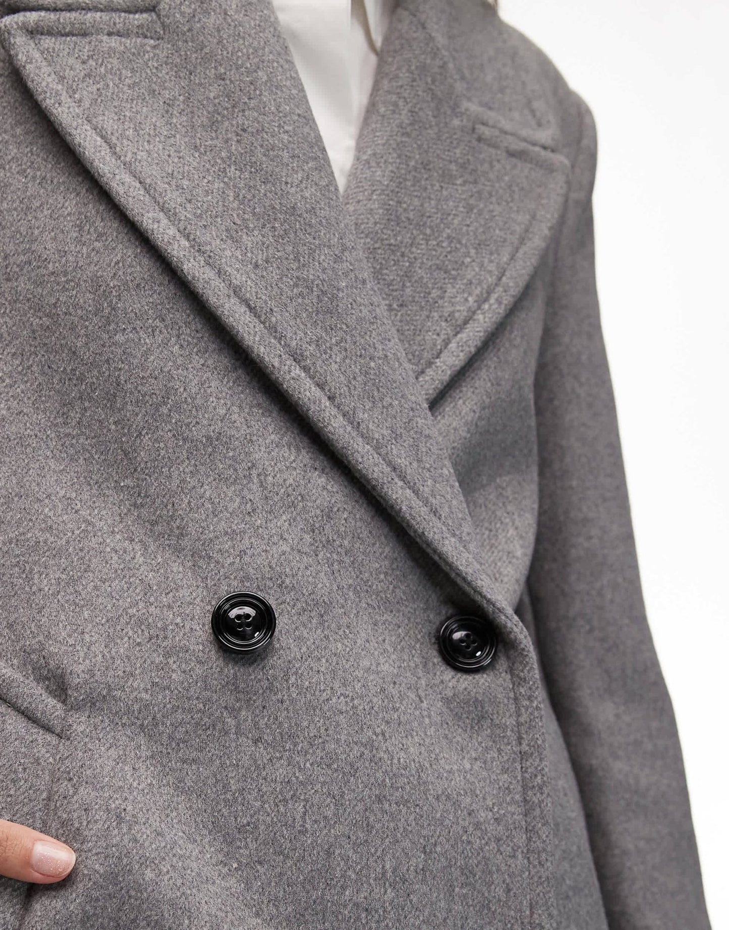 Mango tailored wool mix coat in grey - ASOS Sample Sale EU Store