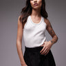Mango tipped racer vest in white
